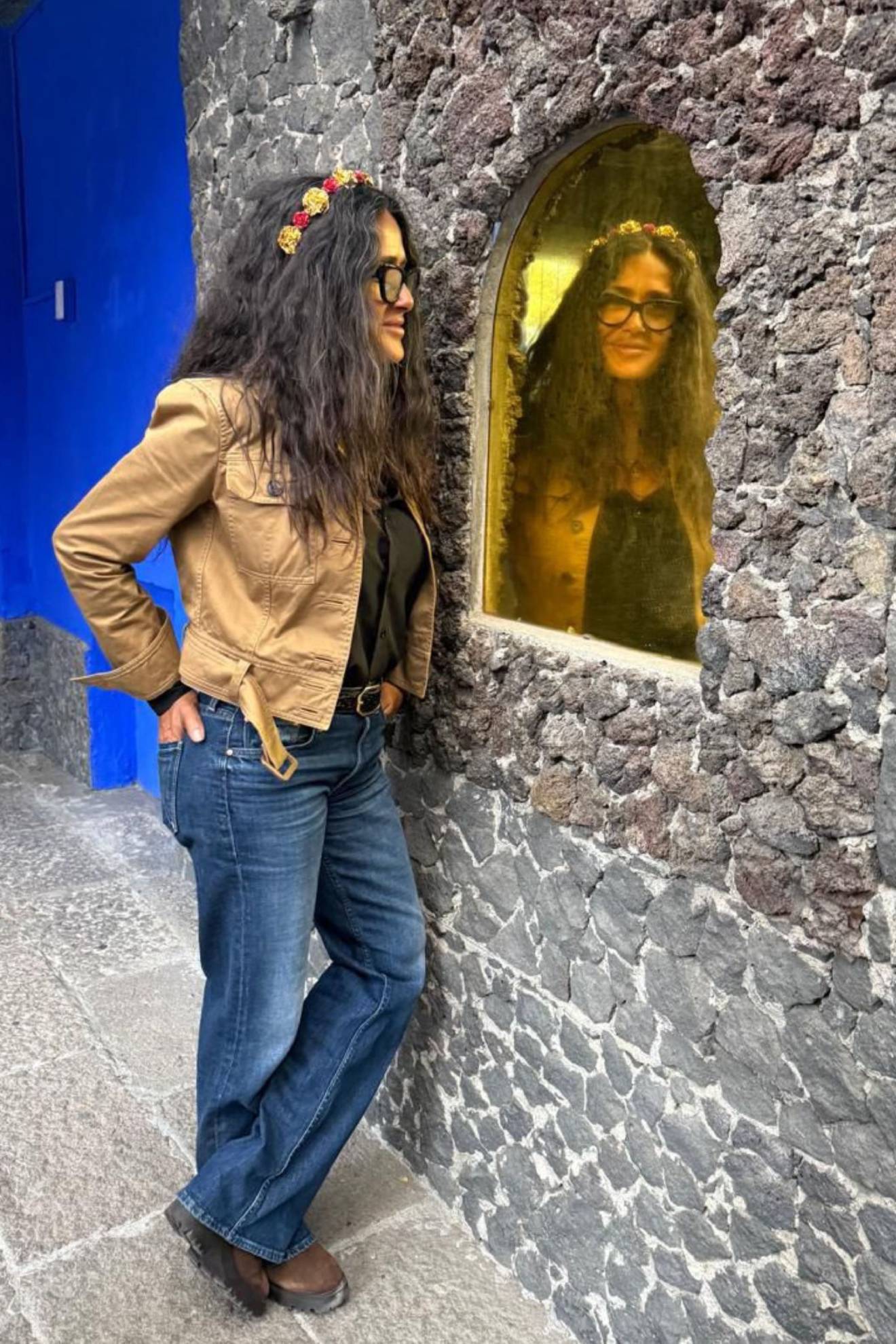 Salma Hayek en el Museo "Frida Kahlo" |