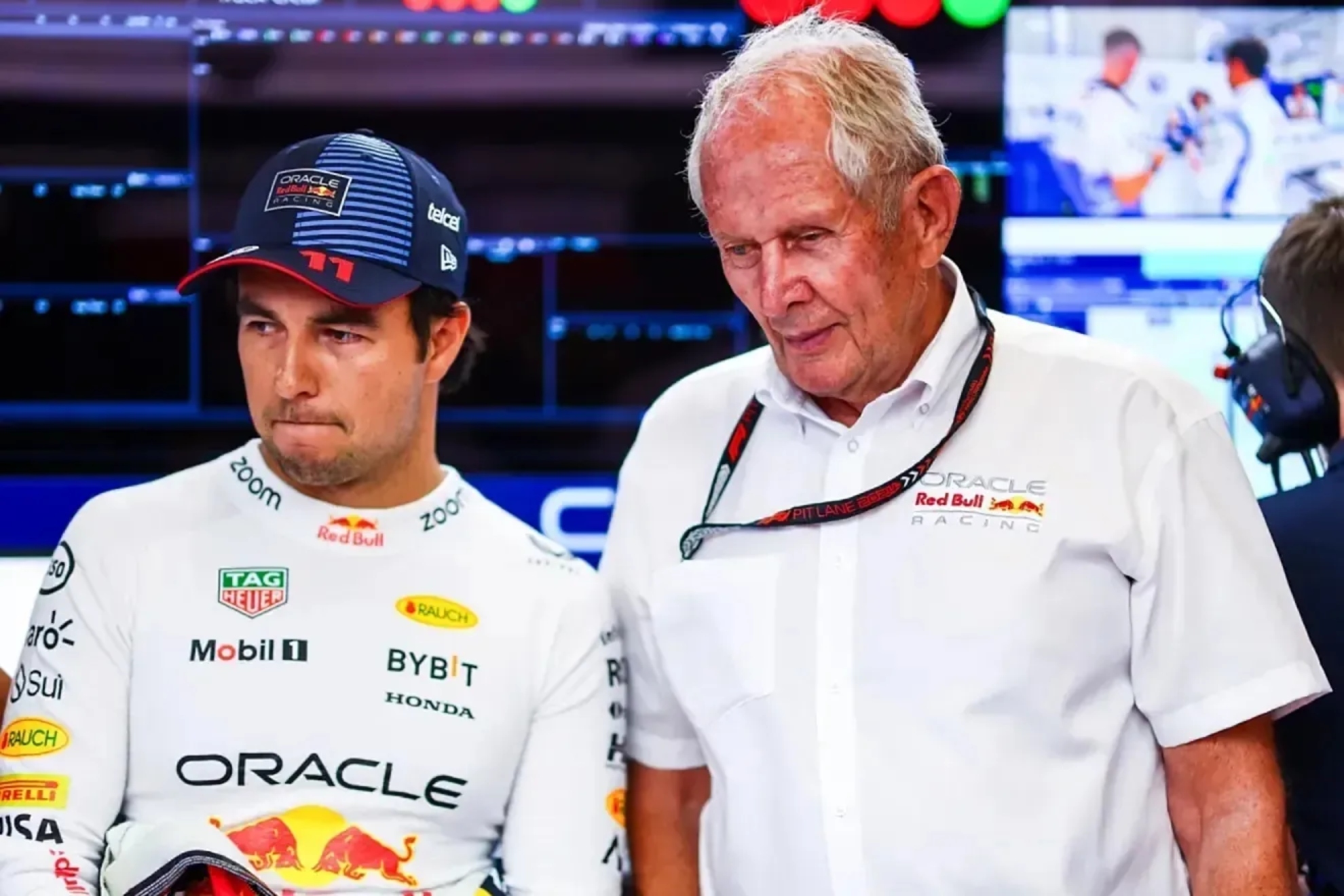 Checo y Helmut Marko, en una imagen de archivo