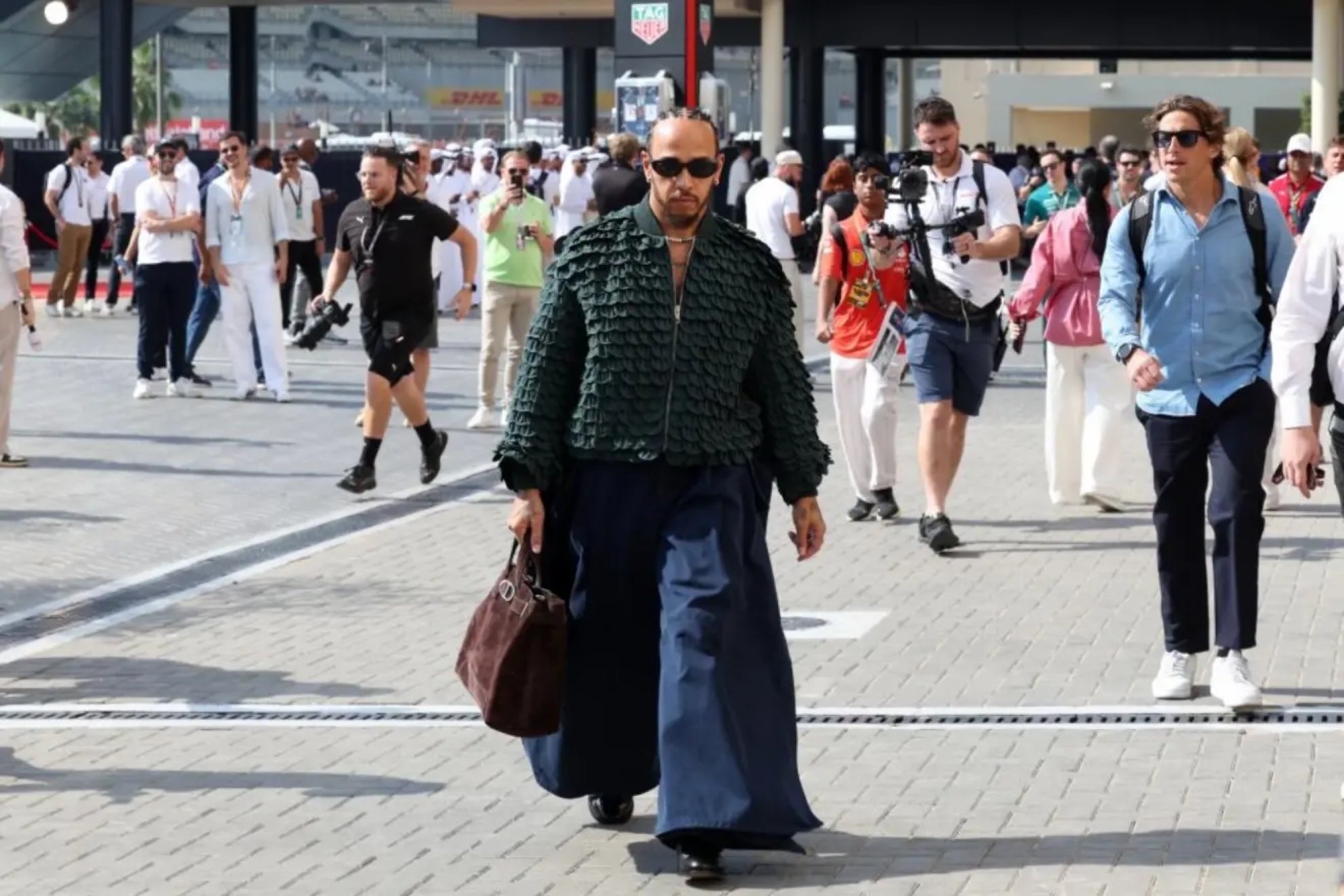 Hamilton, durante el GP de Abu Dhabi