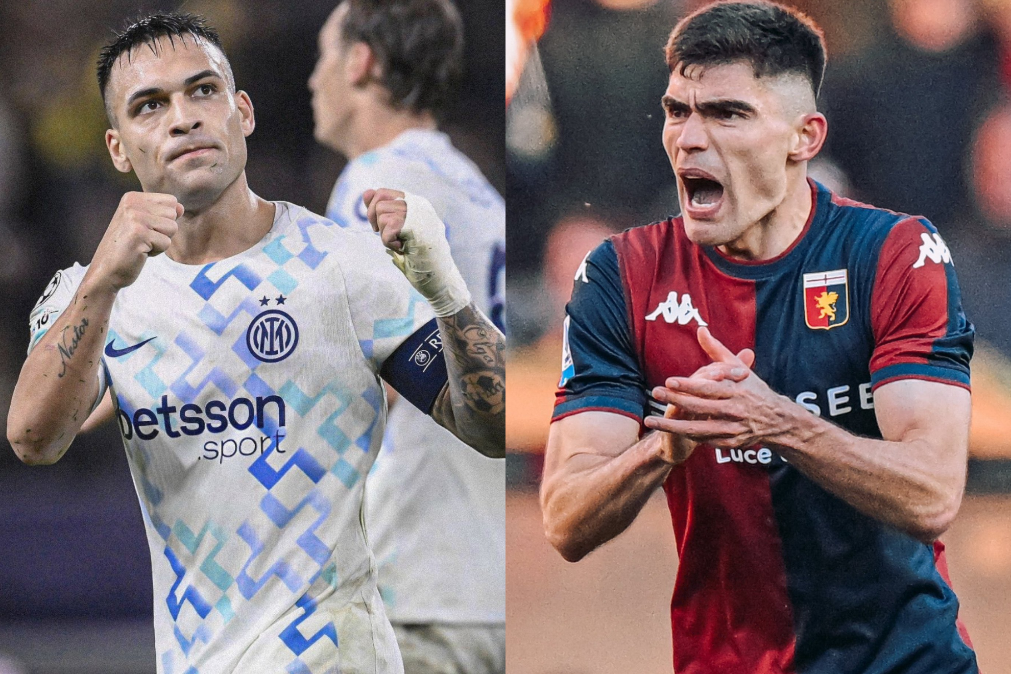 Goles y resumen Genoa vs Inter: Los de Johan V�squez pierden con gol y asistencia de Lautaro Mart�nez