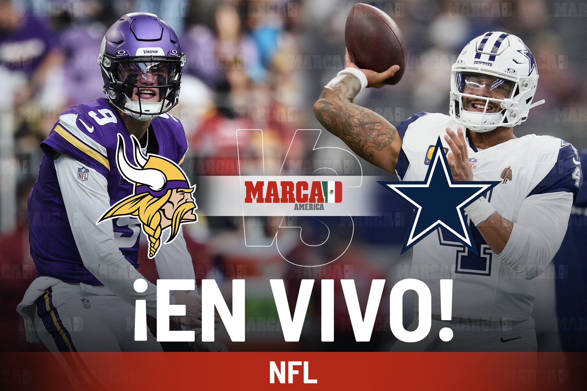 Cowboys vs Vikings EN VIVO HOY. Transmisi�n de Dak Prescott en la NFL 2025