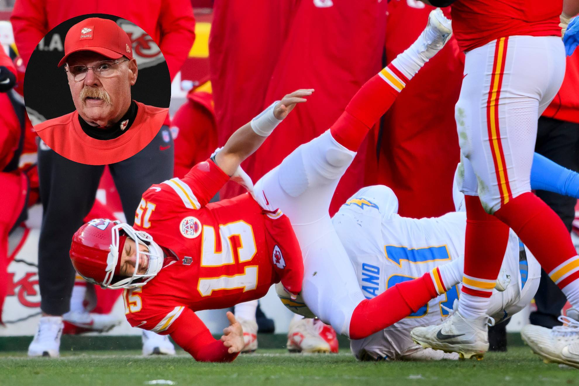 Patrick Mahomes y Andy Reid.