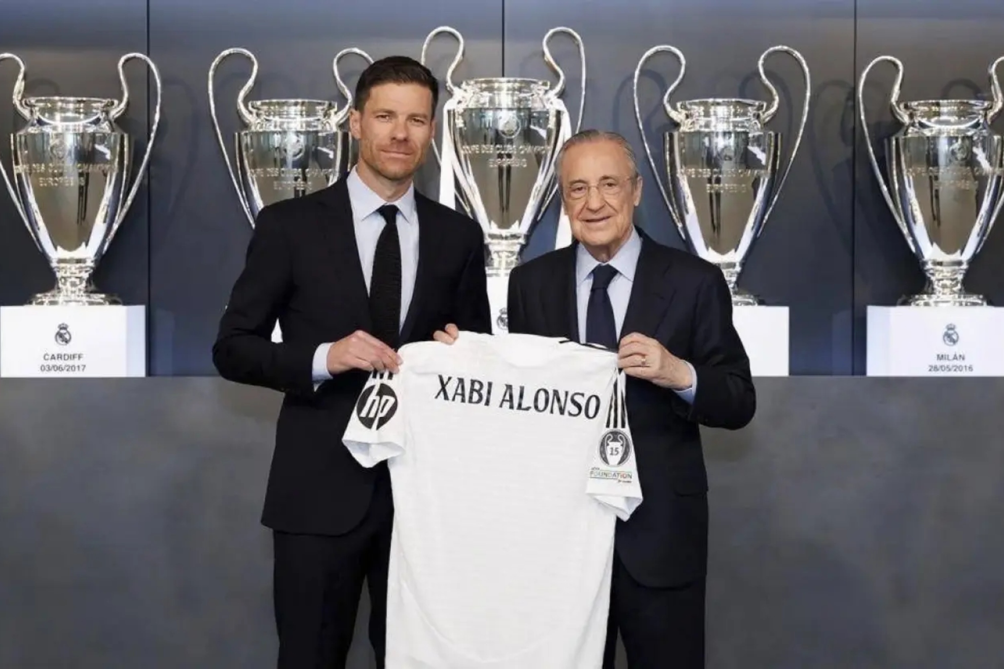 Xabi y Florentino, el d�a de su presentaci�n