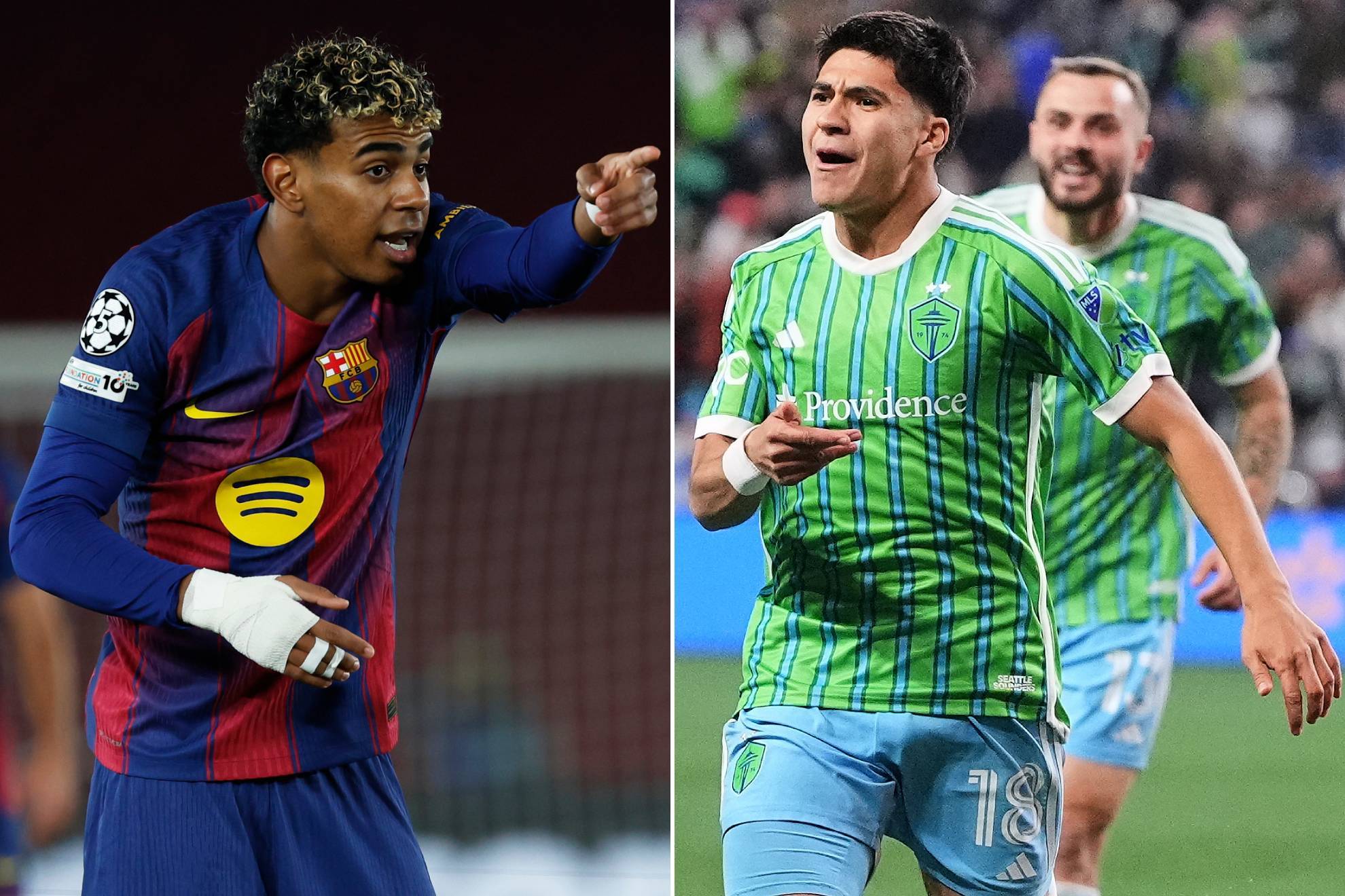 Obed Vargas Lamine Yamal MLS FC Barcelona Seattle Sounders
