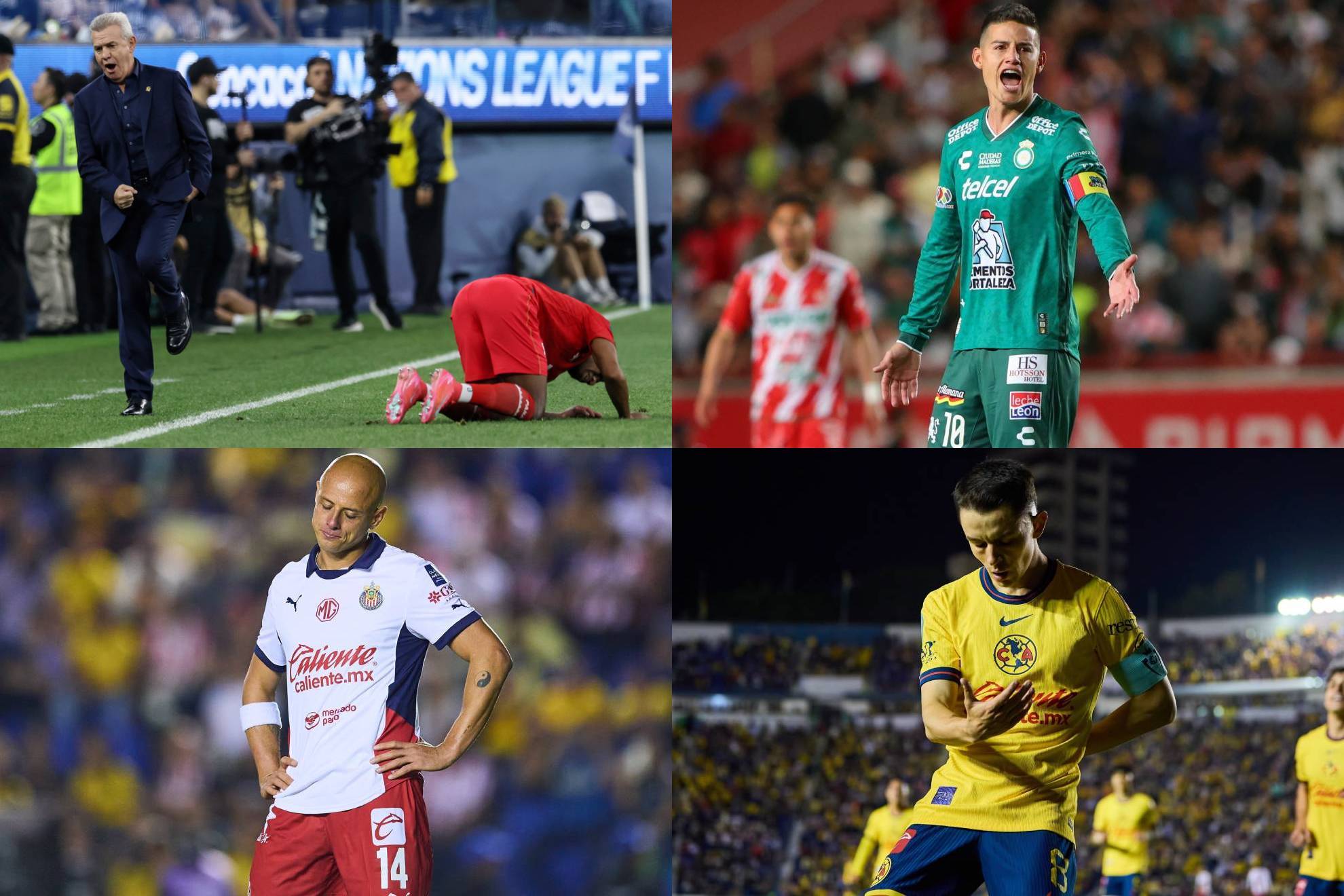 Javier Aguirre, James Rodr�guez, Javier Hern�ndez y �lvaro Fidalgo.