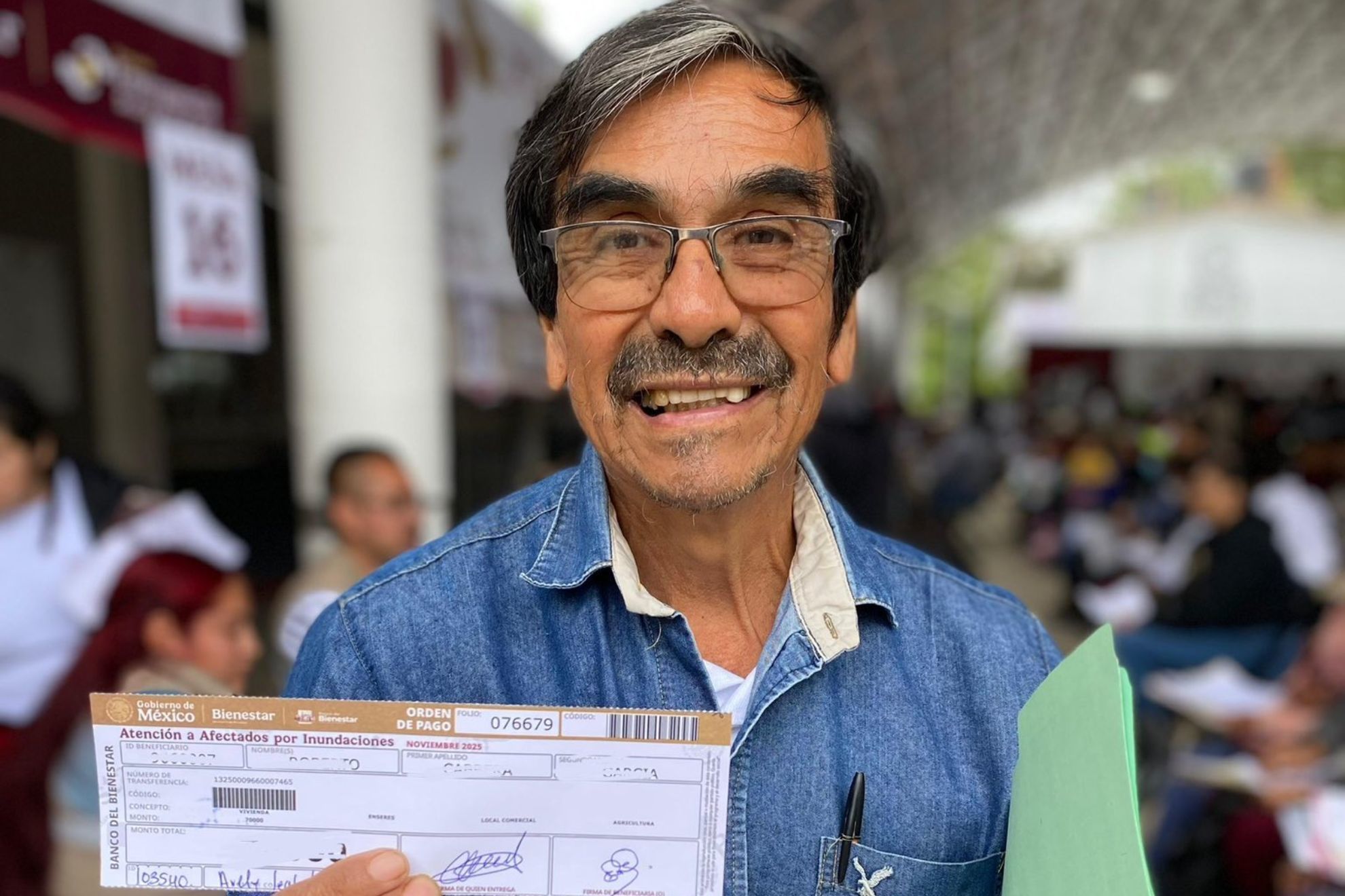 En Veracruz avanza la entrega del segundo apoyo del Programa de Emergencia Social o Natural para las personas afectadas por las intensas lluvias.