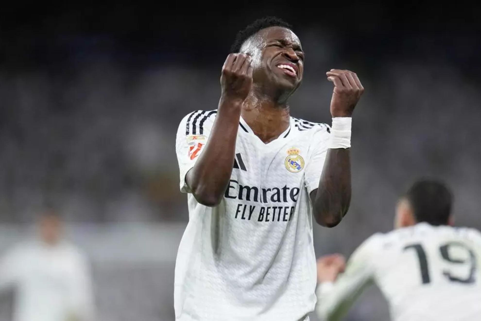 Vinicius, durante un partido con e Real Madrid