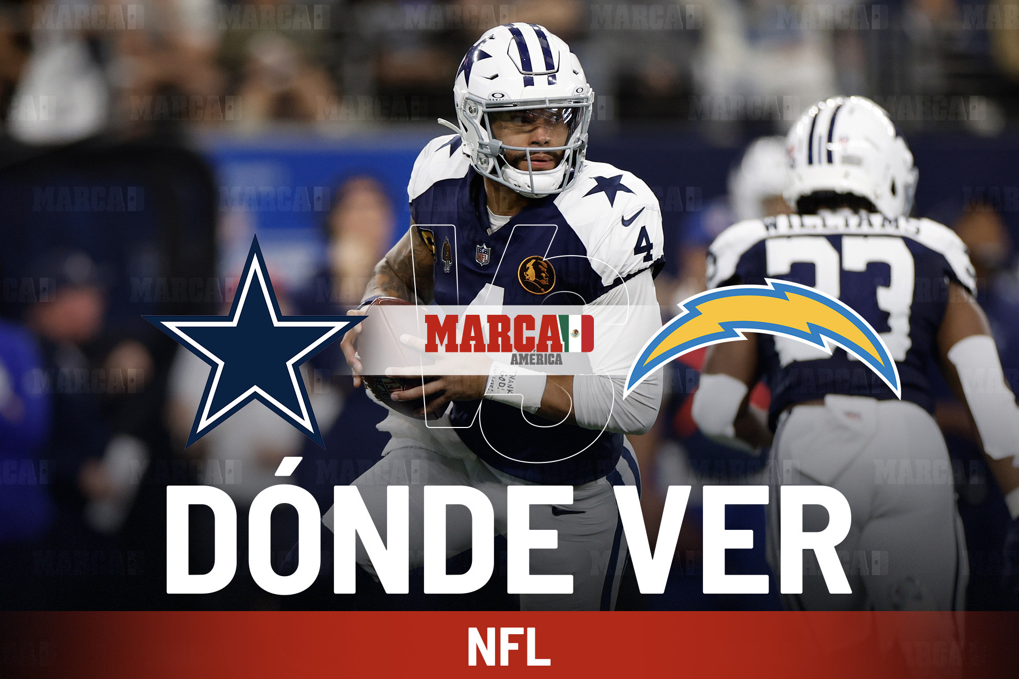 Cowboys vs Chargers: D�nde ver a Dak Prescott con los Vaqueros de Dallas y a qu� hora juegan