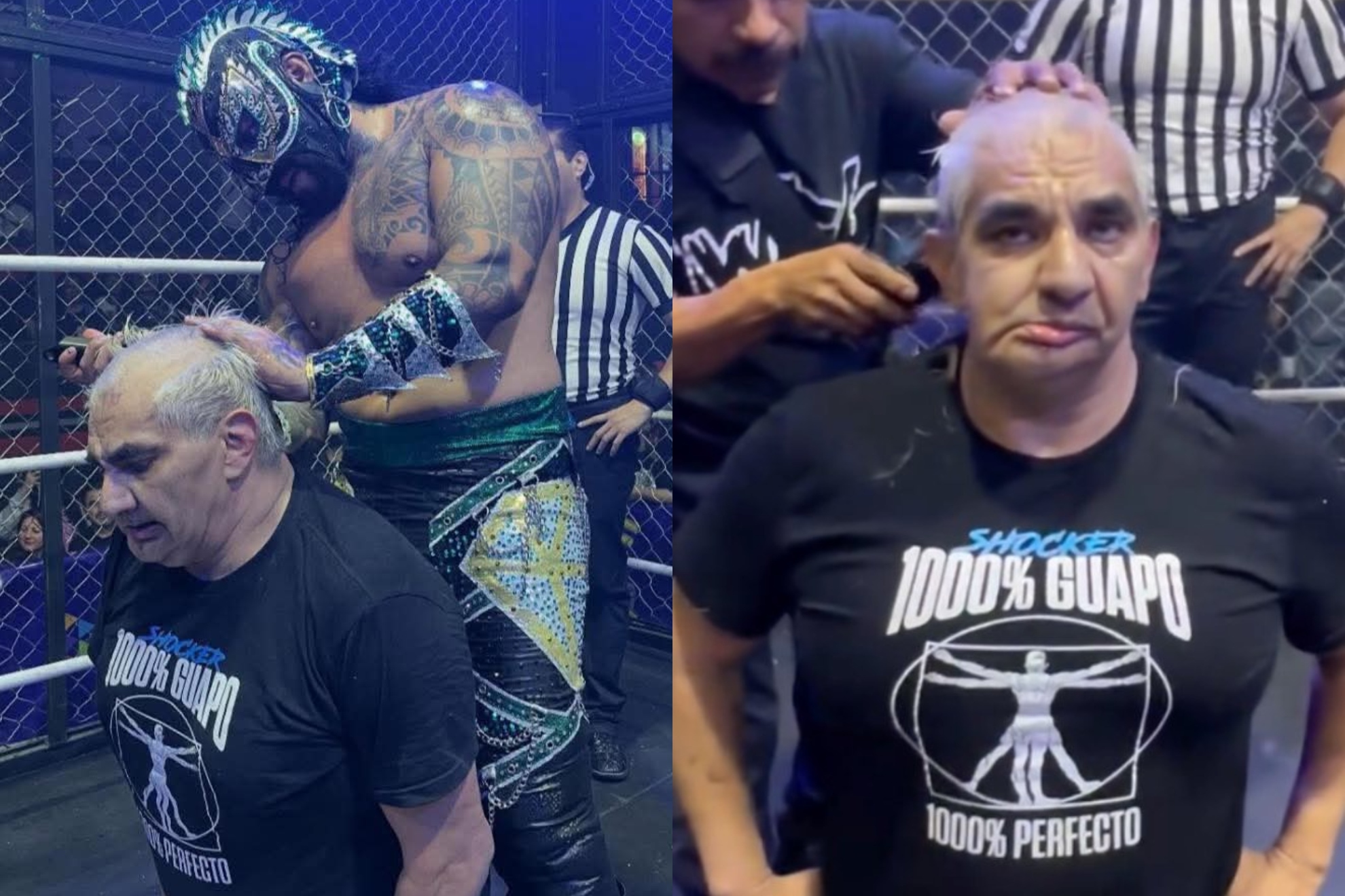 Shocker pierde la cabellera ante DMT Azul y preocupa a sus fan�ticos por su estado de salud