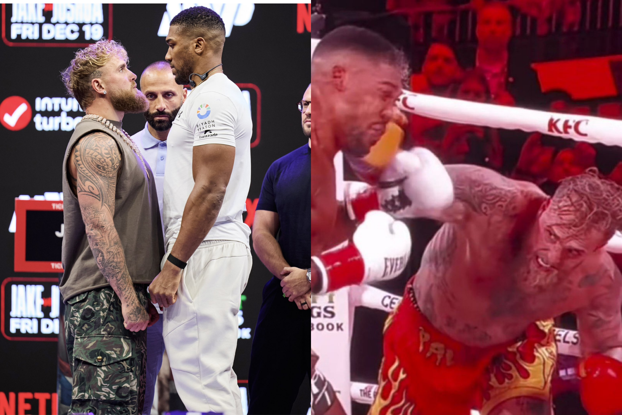Jake Paul muestra su escalofriante cara a d�as de recibir una golpiza de Anthony Joshua