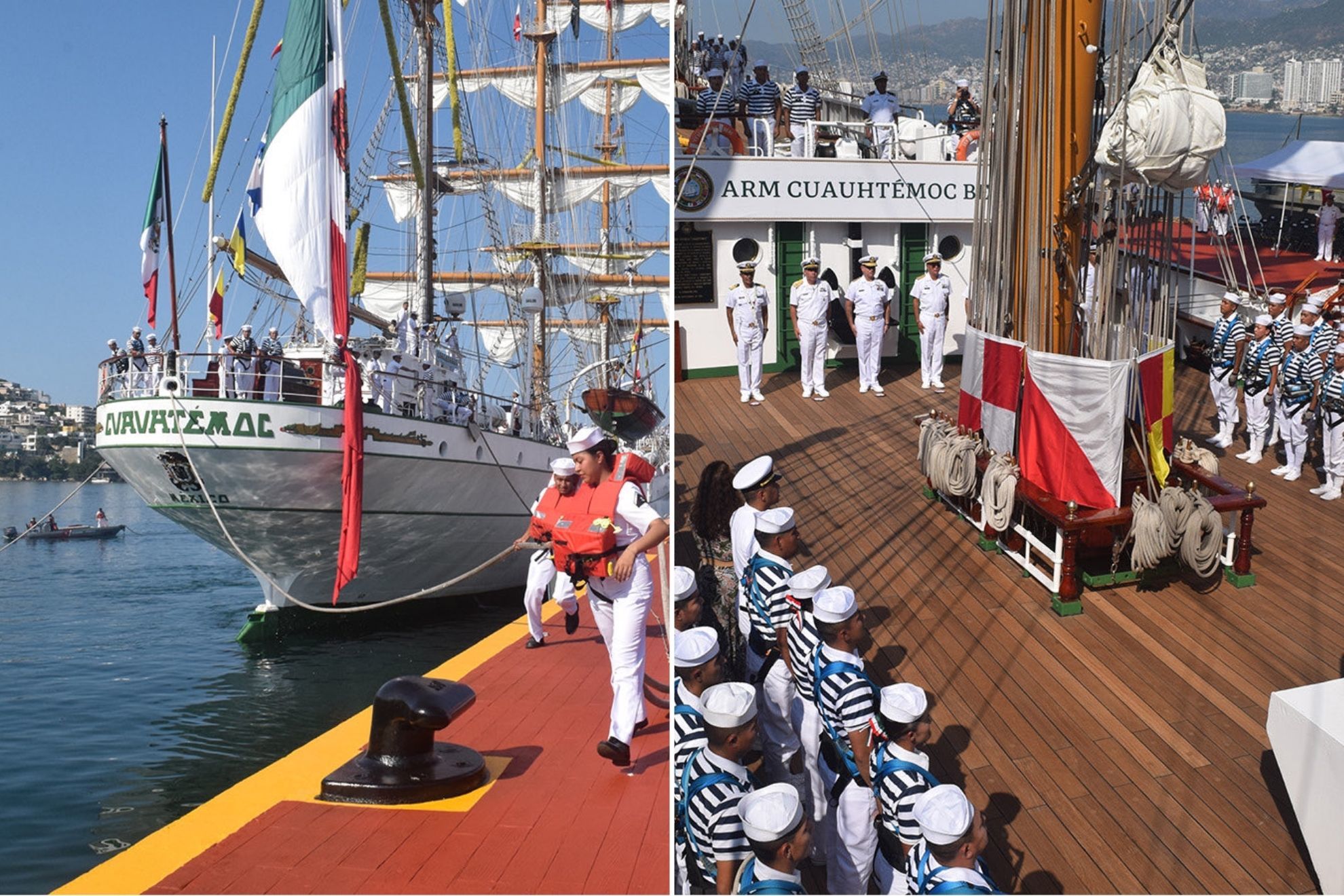 Buque Cuauht�moc regresa a M�xico tras accidente y ya se puede visitar