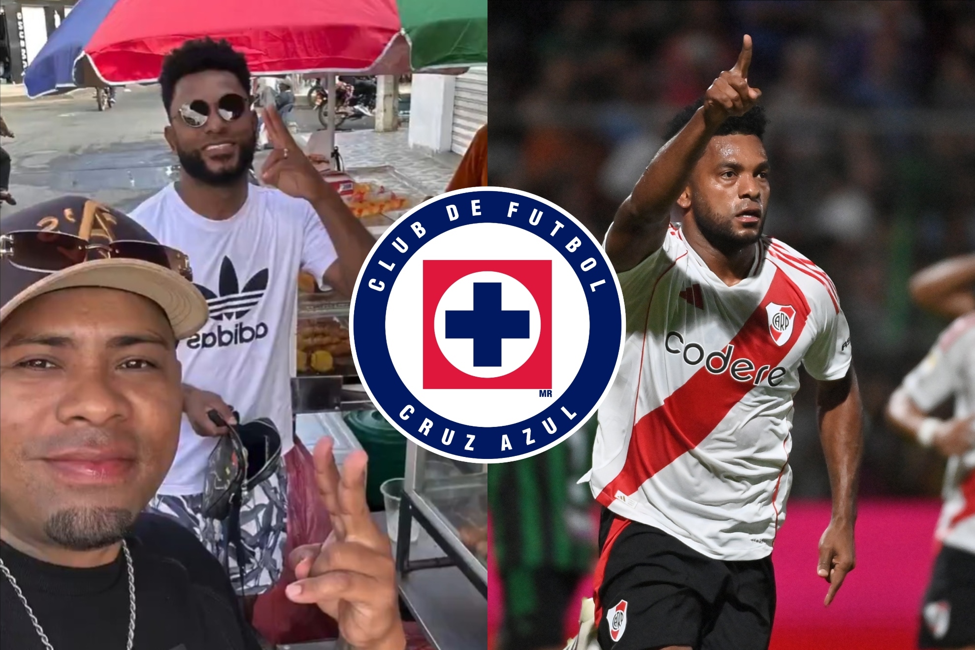Miguel Borja sorprende comiendo en puesto callejero de Colombia y Cruz Azul se ilusiona