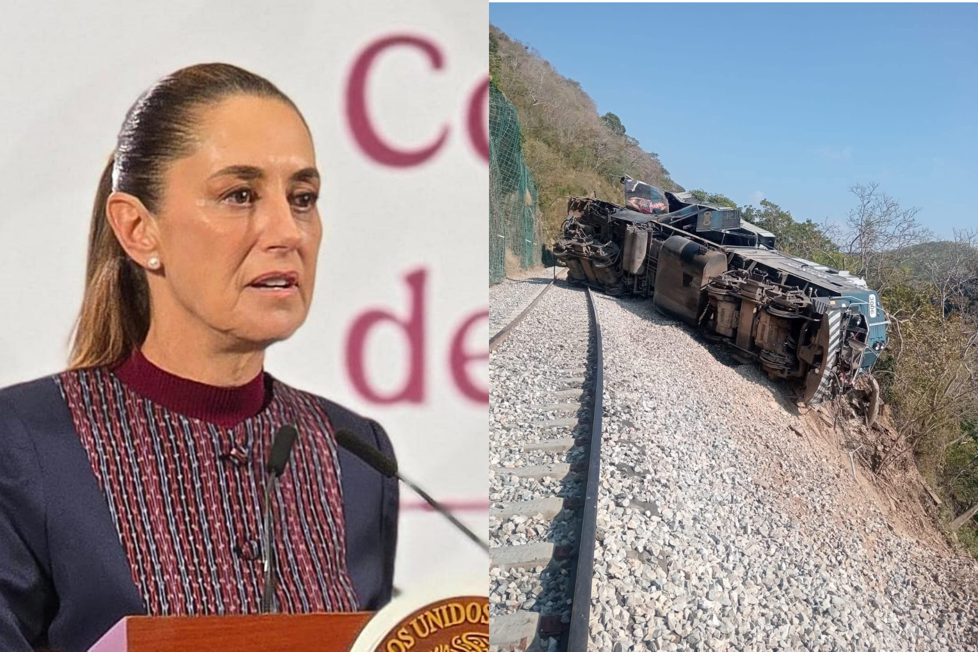 Claudia Sheinbaum viaja a Oaxaca para tratar a familiares de heridos en descarrilamiento de Tren Interoce�nico