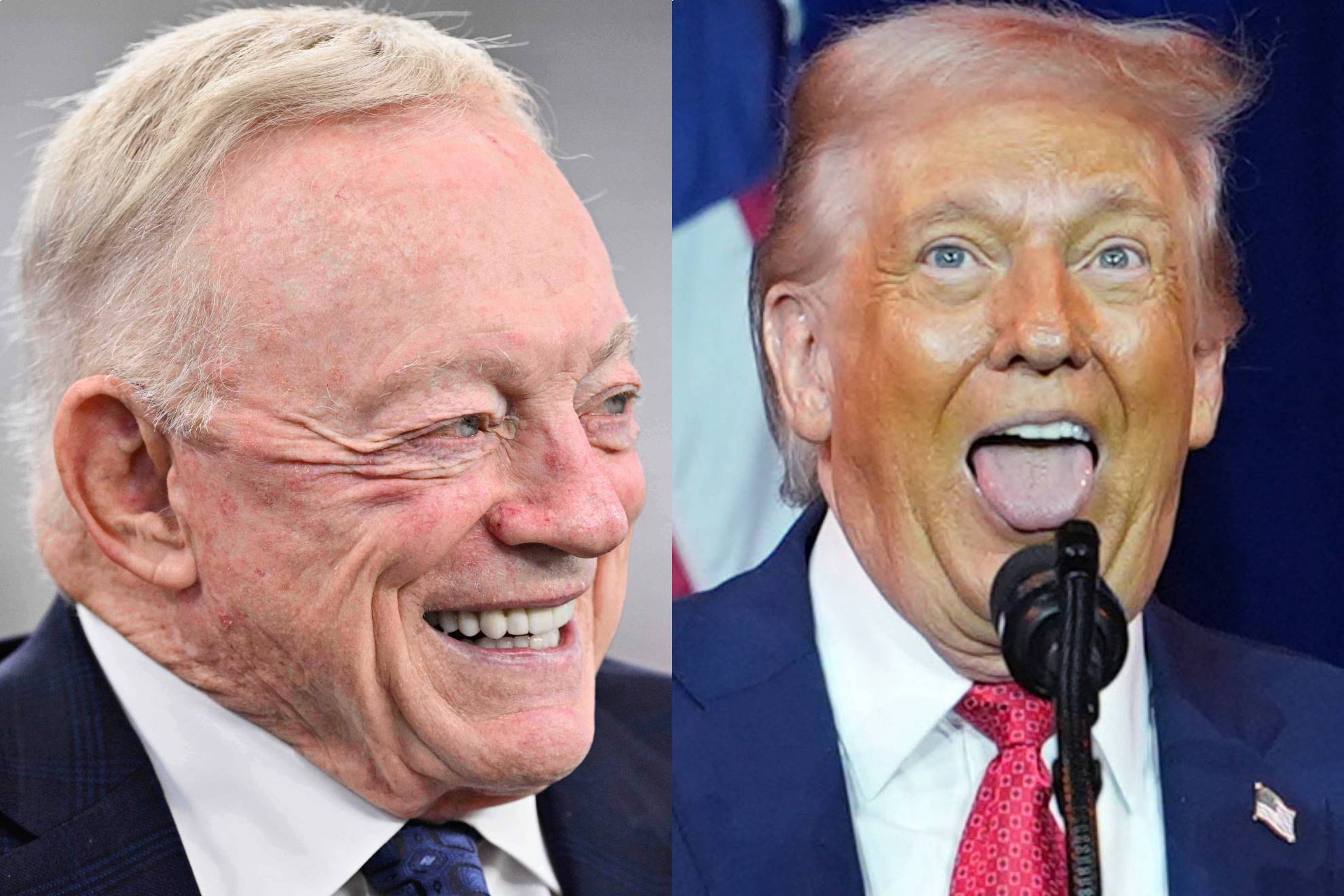 Jerry Jones y Donald Trump.