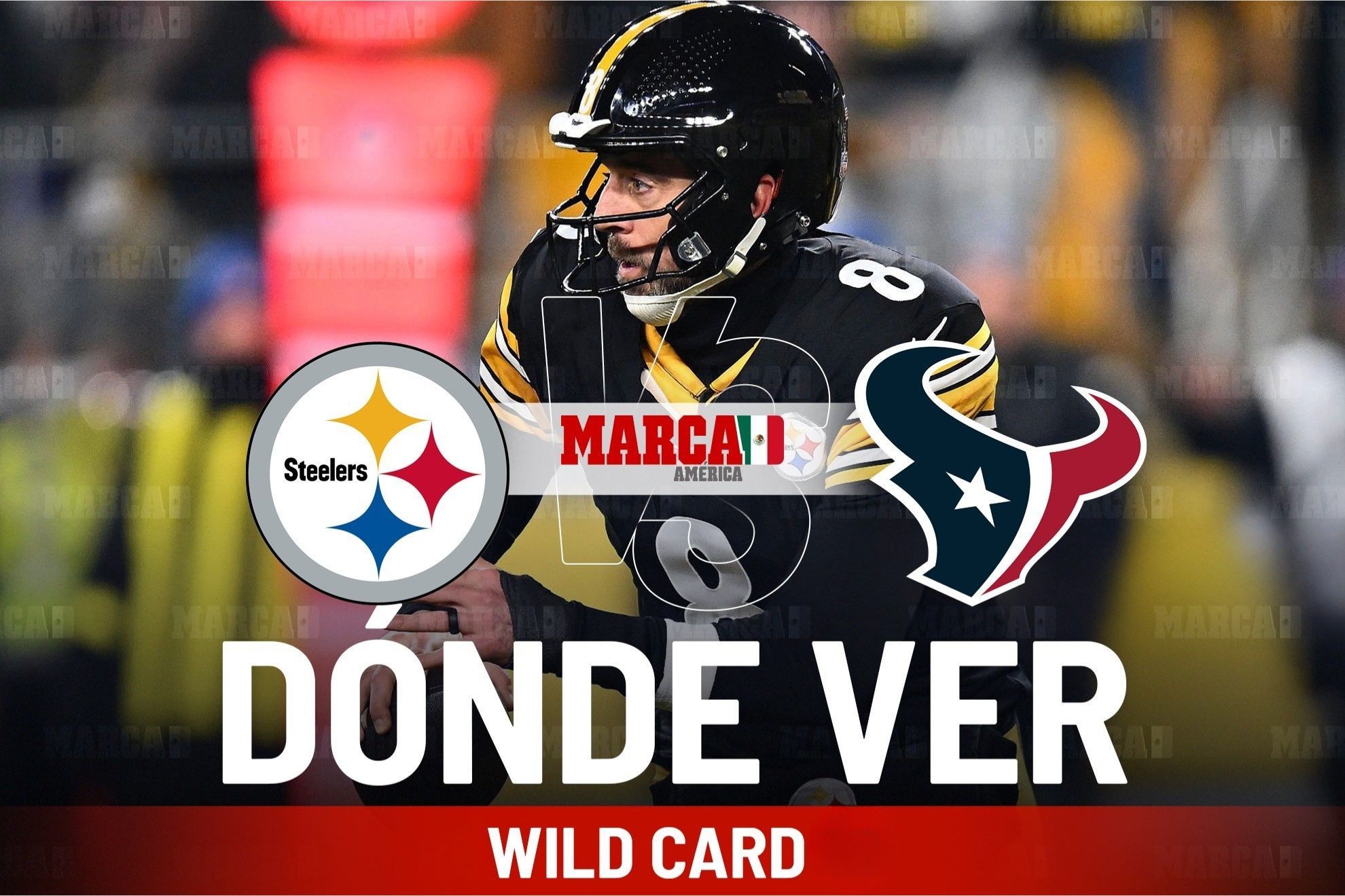 Steelers vs Texans: D�nde ver el �ltimo partido de Comodines y a qu� hora juegan los Acereros hoy