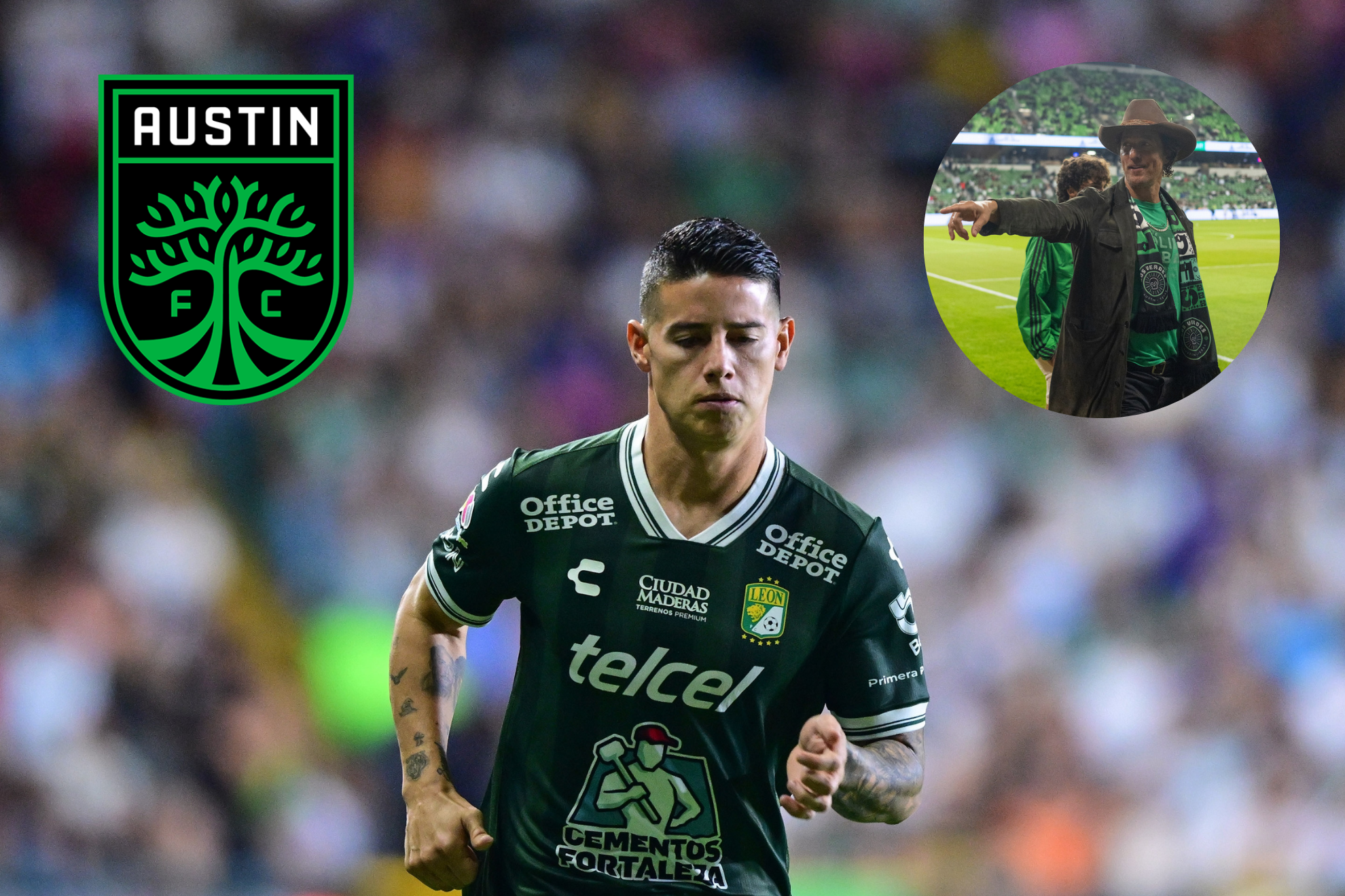 Matthew McConaughey, el encargado de convencer a James Rodr�guez de dejar Liga MX por la MLS