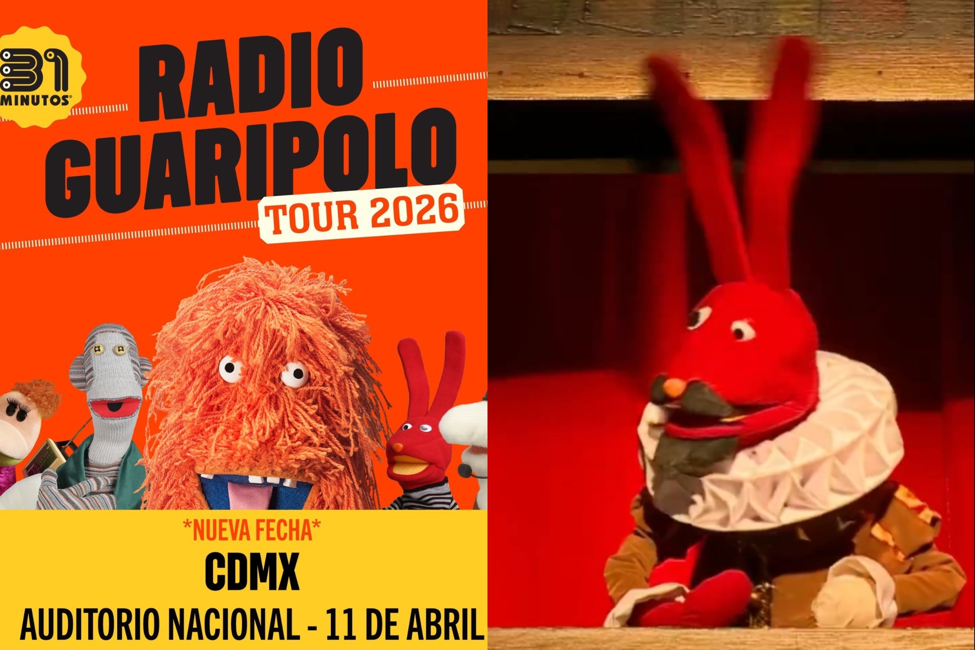 31 Minutos abre nueva fecha 2026 en CDMX: Preventa y fechas en Auditorio Nacional