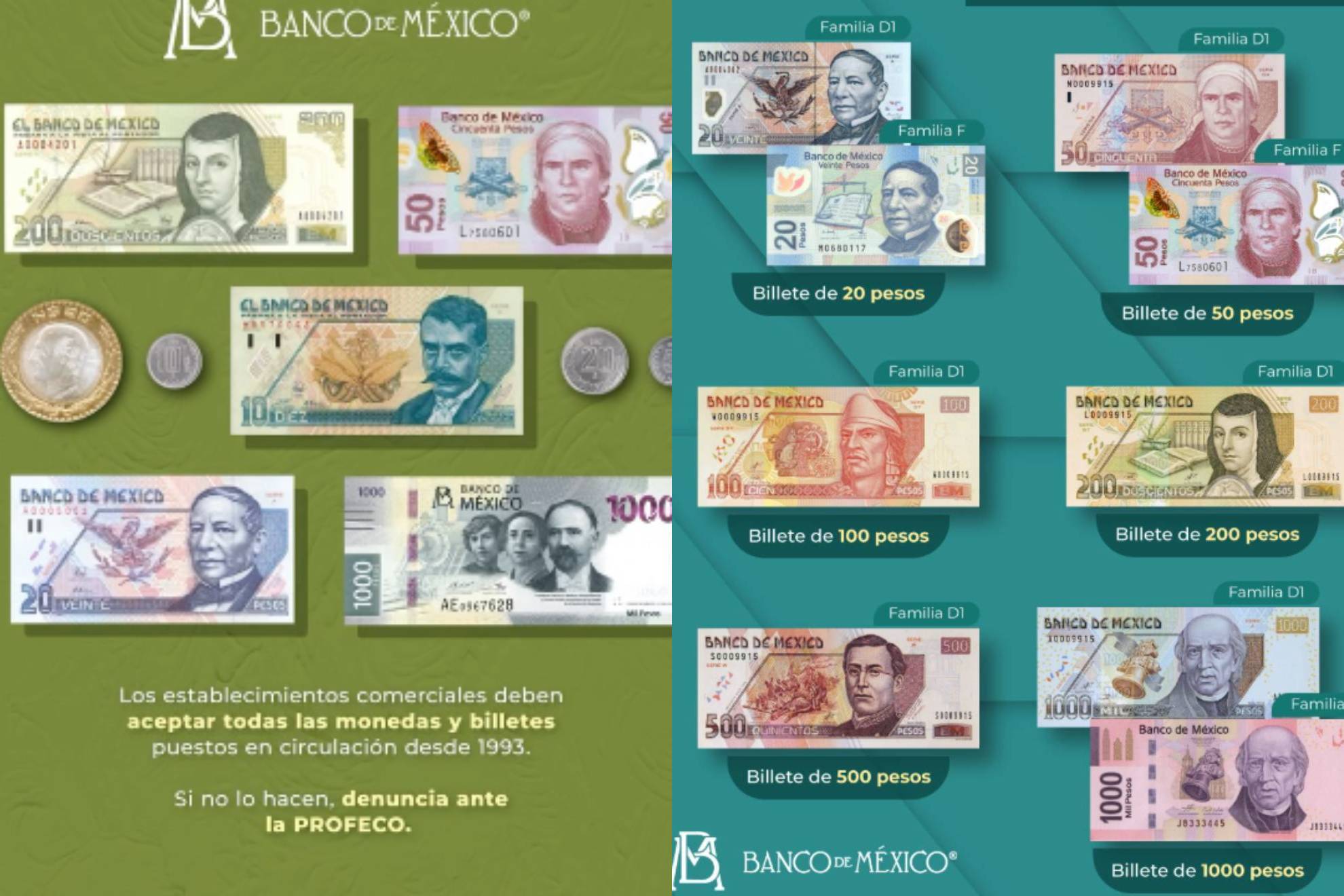 Dinero en efectivo en M�xico.