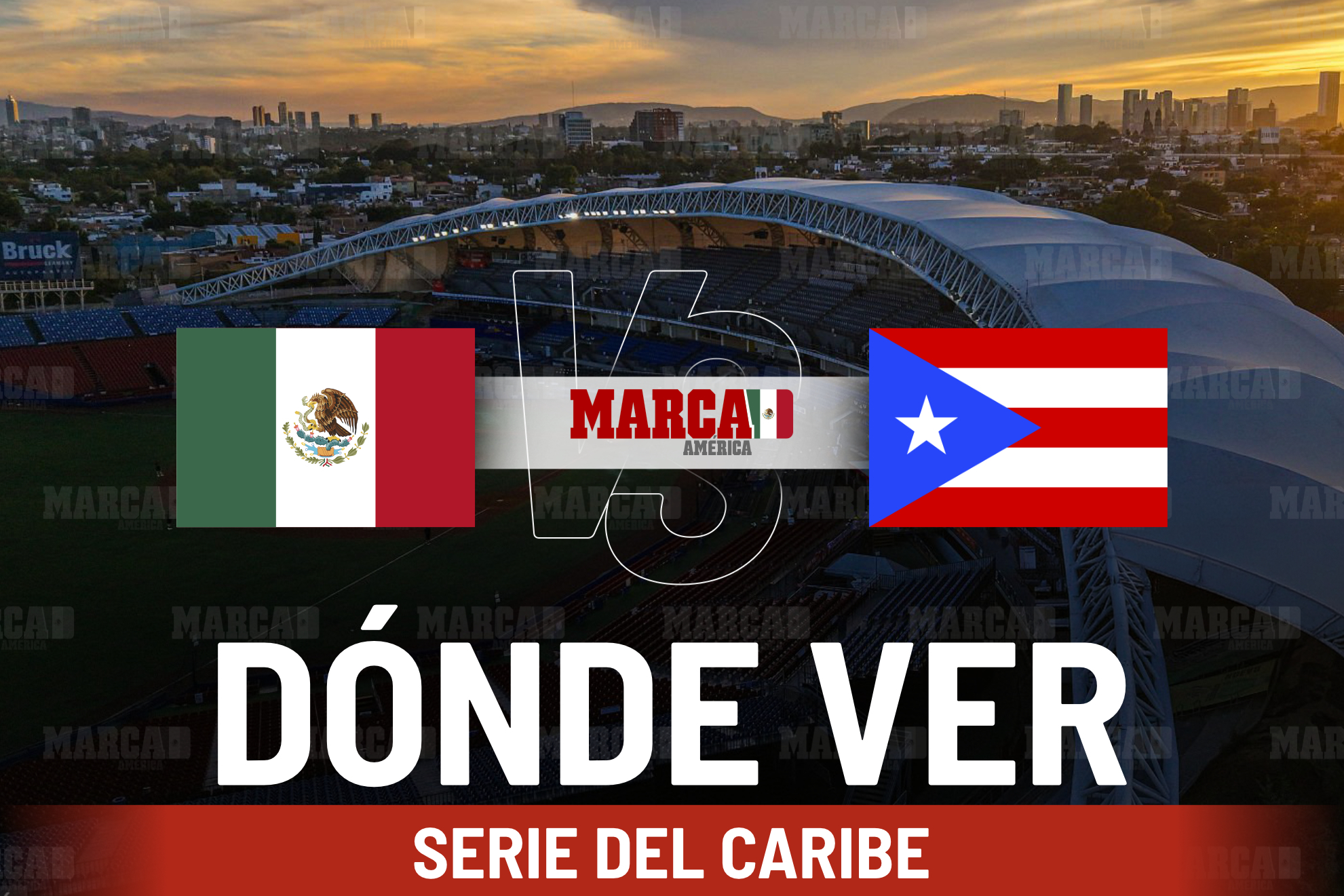 M�xico Rojo vs Puerto Rico: D�nde ver el juego de la Serie del Caribe hoy y a qu� hora juegan los Charros de Jalisco