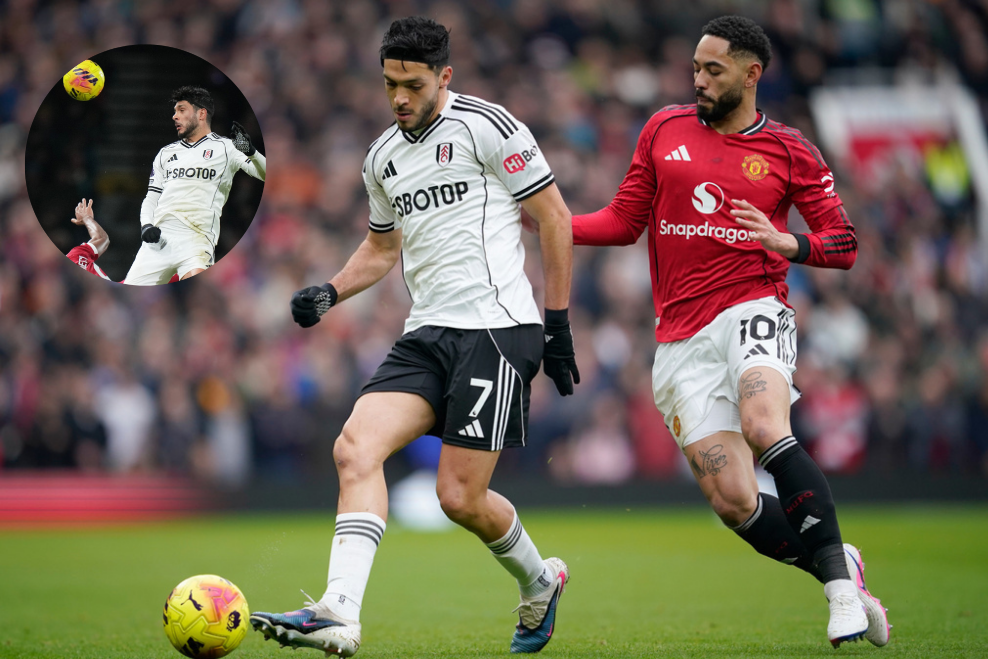 Ra�l Jim�nez le mete gol al Manchester United en su partido 100 con Fulham