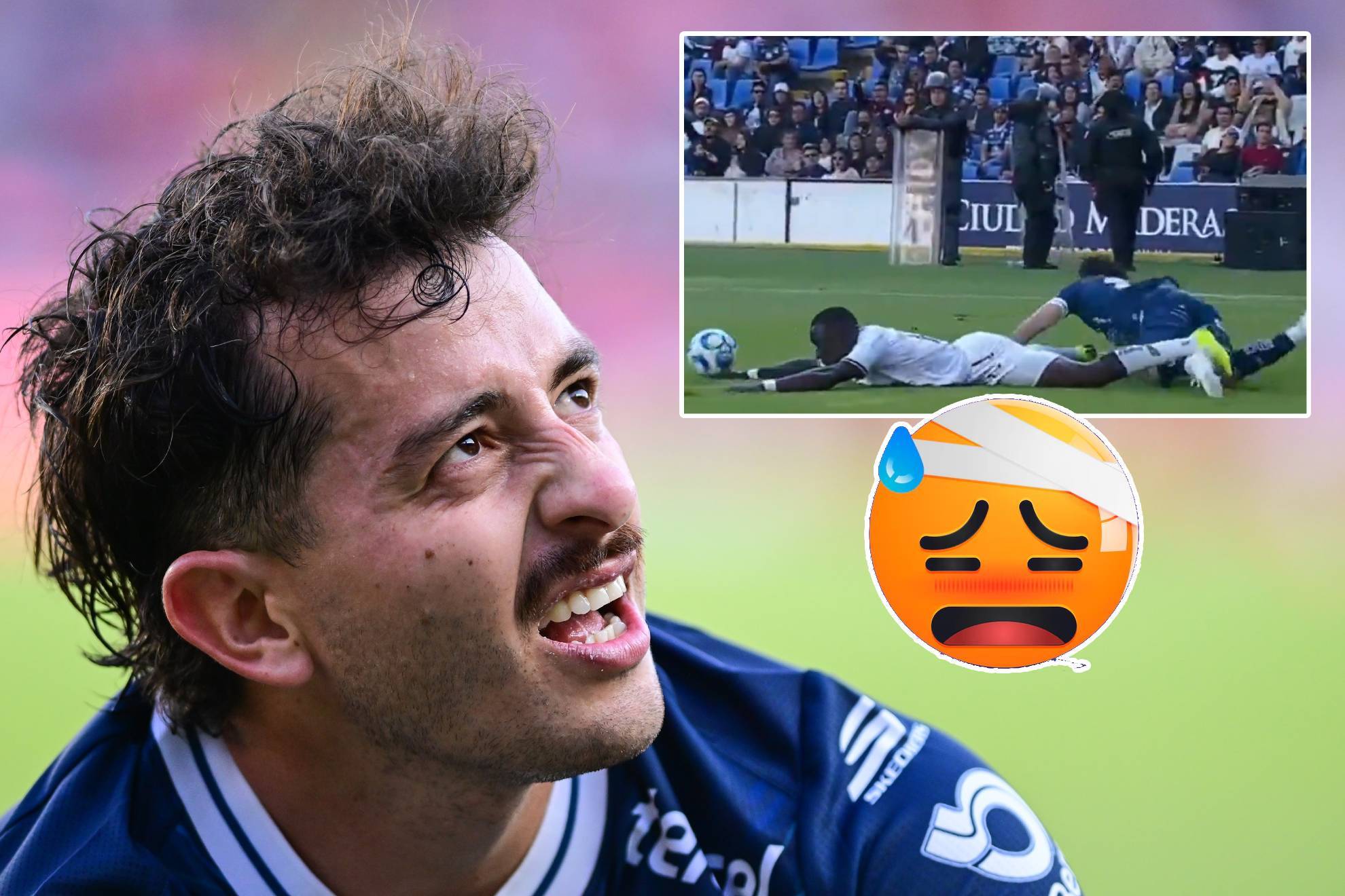 Mozo se fue lesionado ante Gallos Blancos