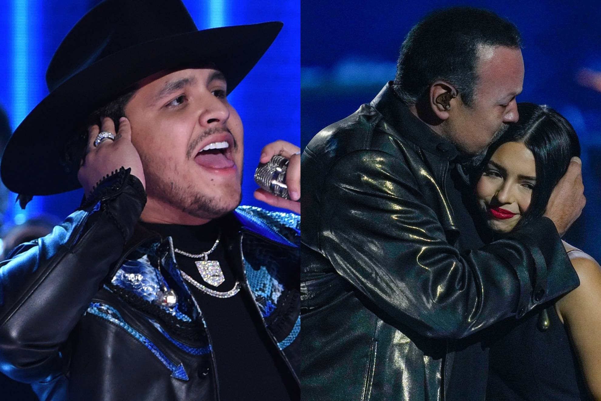Christian Nodal, Pepe Aguilar y �ngela Aguilar.