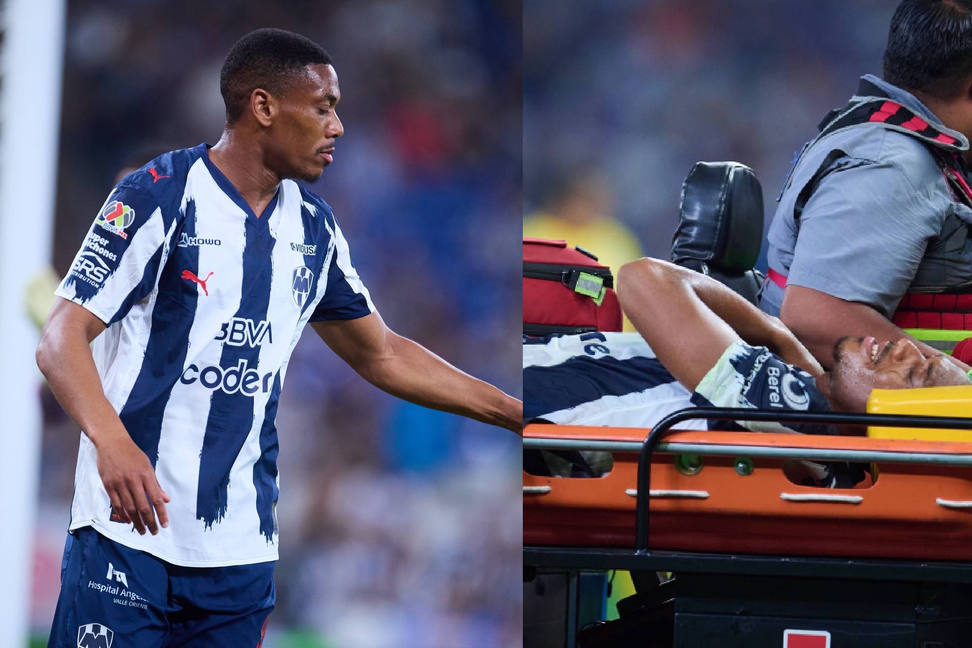 Anthony Martial enciende las alarmas en Rayados, el franc�s abandona juego vs Le�n en ambulancia