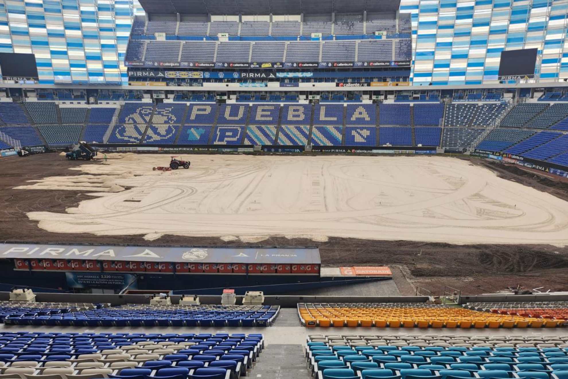 C�sped del Estadio Cuauht�mo tuvo remodelaci�n en finales de 2025