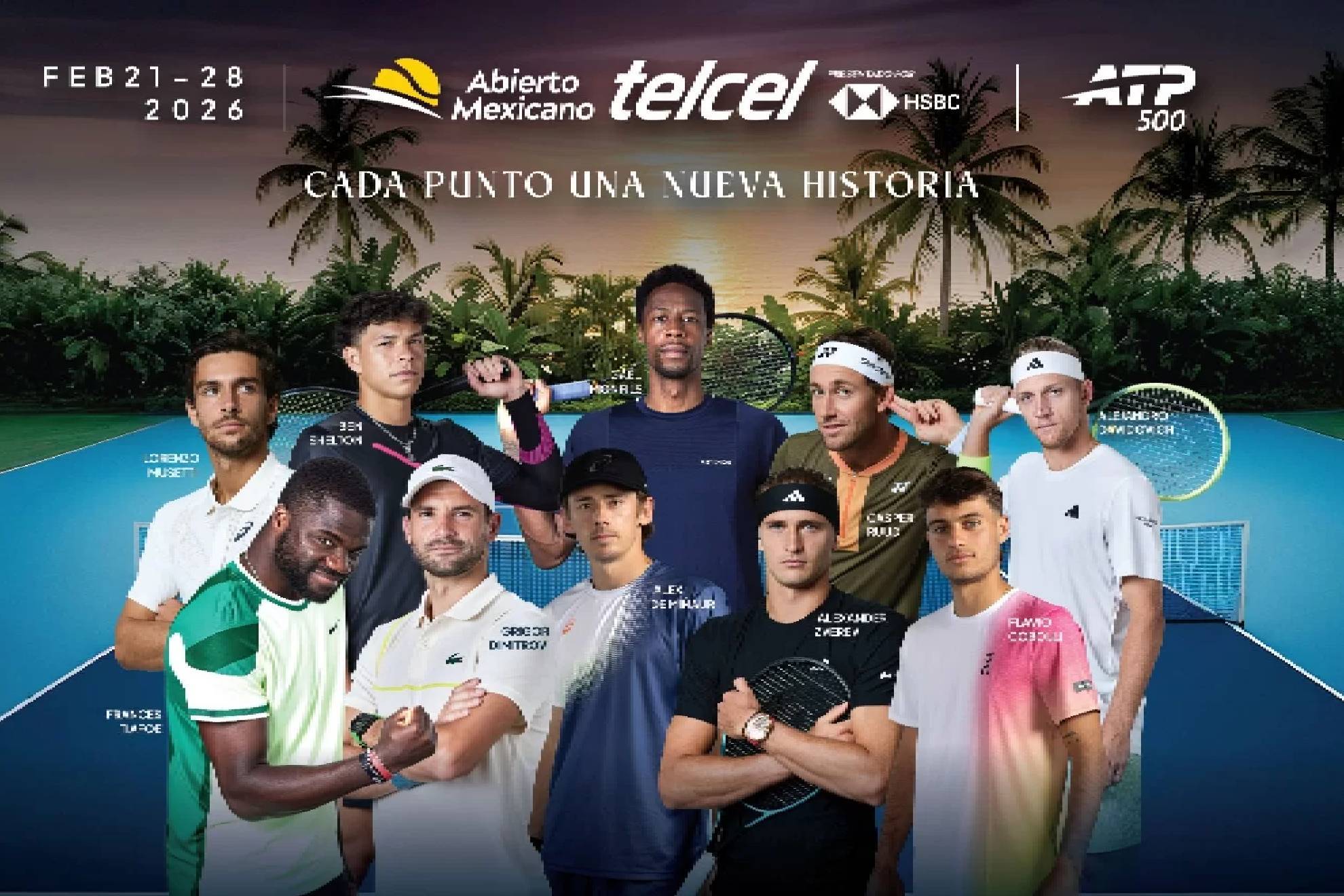 Inicia el Abierto Mexicano de Tenis 2026 desde Acapulco.