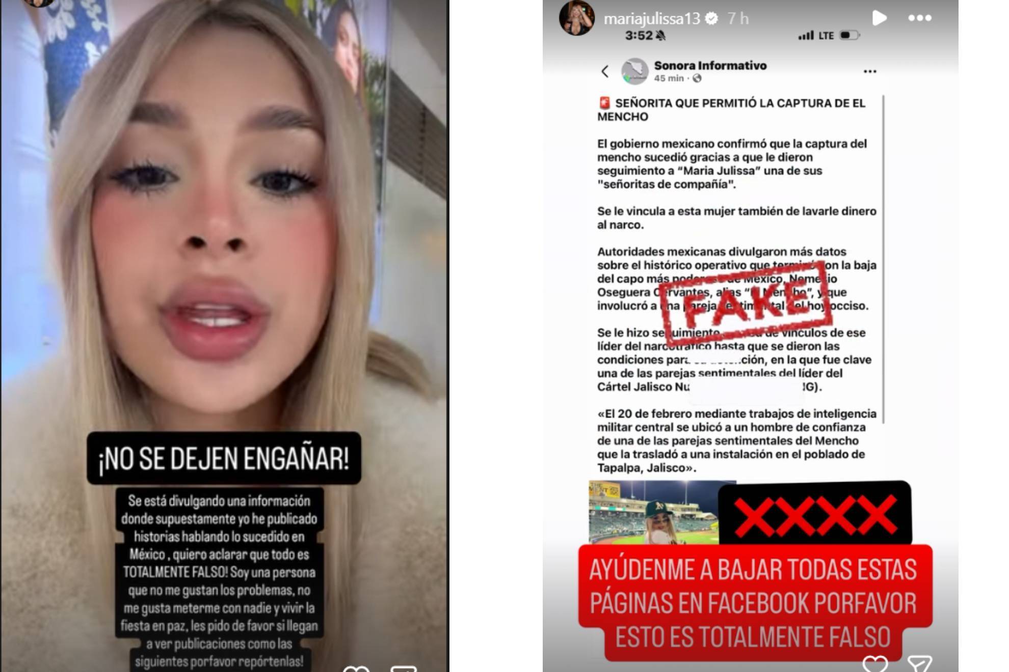Mar�a Julissa se defiende en Instagram