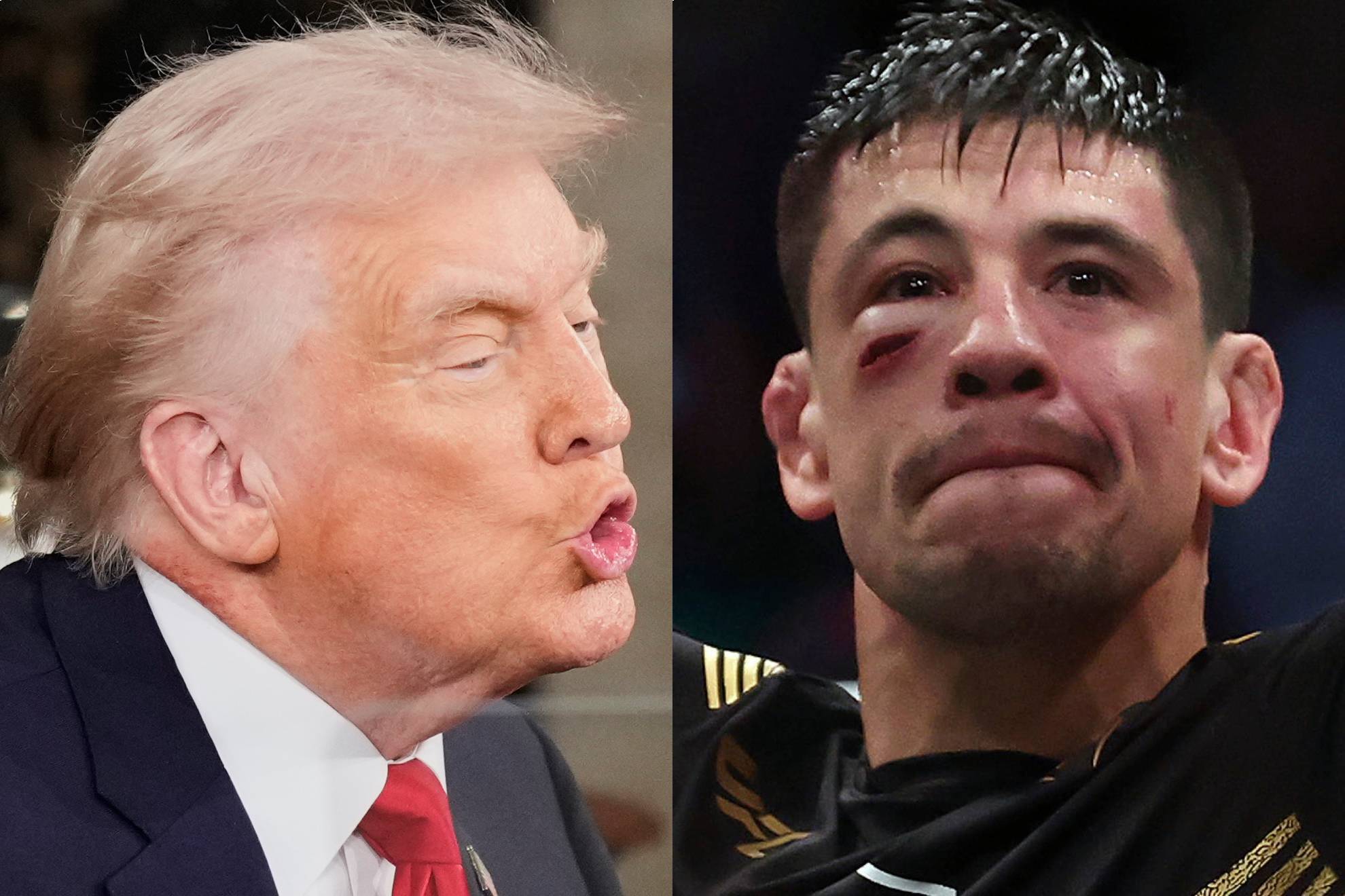 Donald Trump y Brandon Moreno.