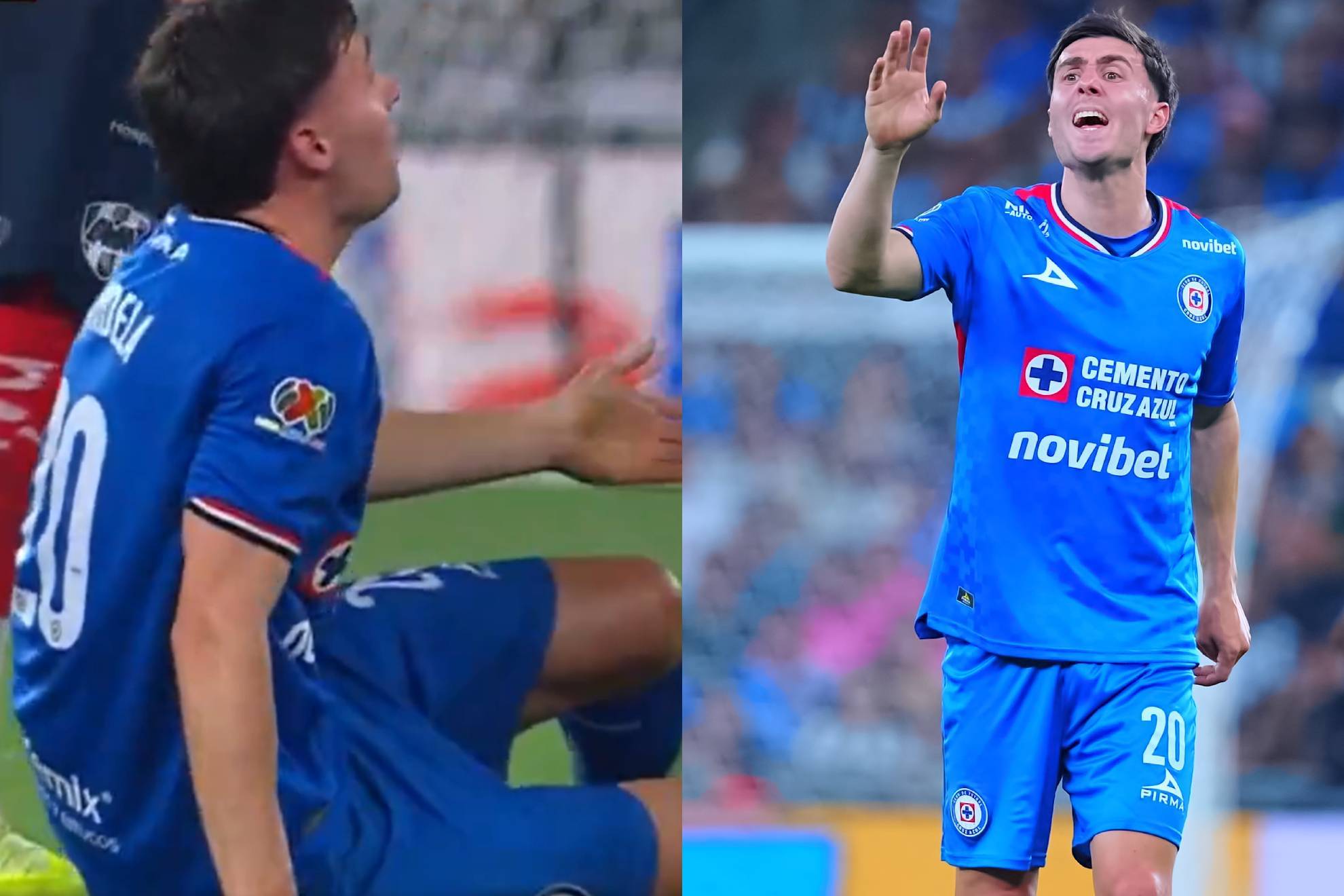 El �rbitro del Monterrey vs Cruz Azul lesiona a Jos� Paradela