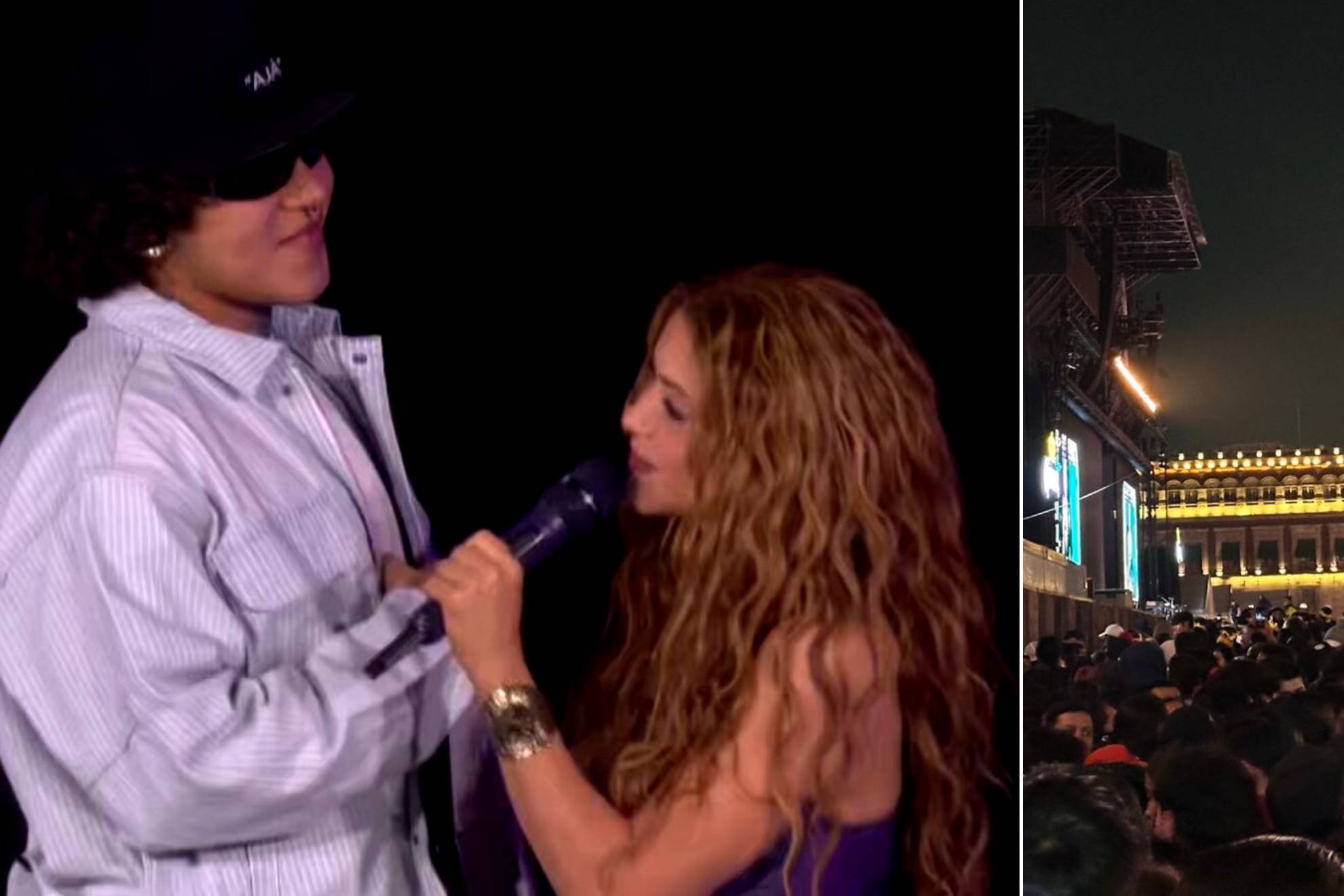 Beéle y Shakira en el Zócalo de la Ciudad de México |