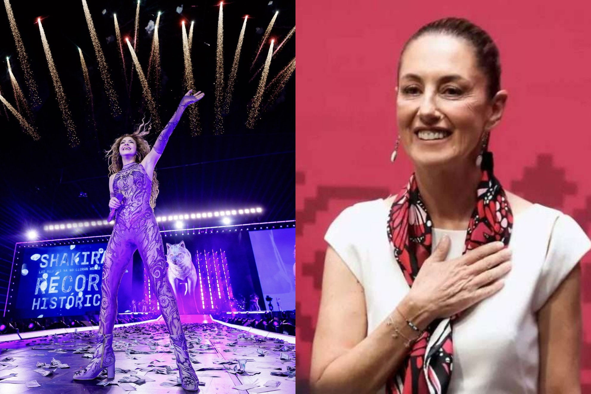 En la ventana escondidita: Claudia Sheinbaum no se resiste a Shakira en el concierto del Z�calo
