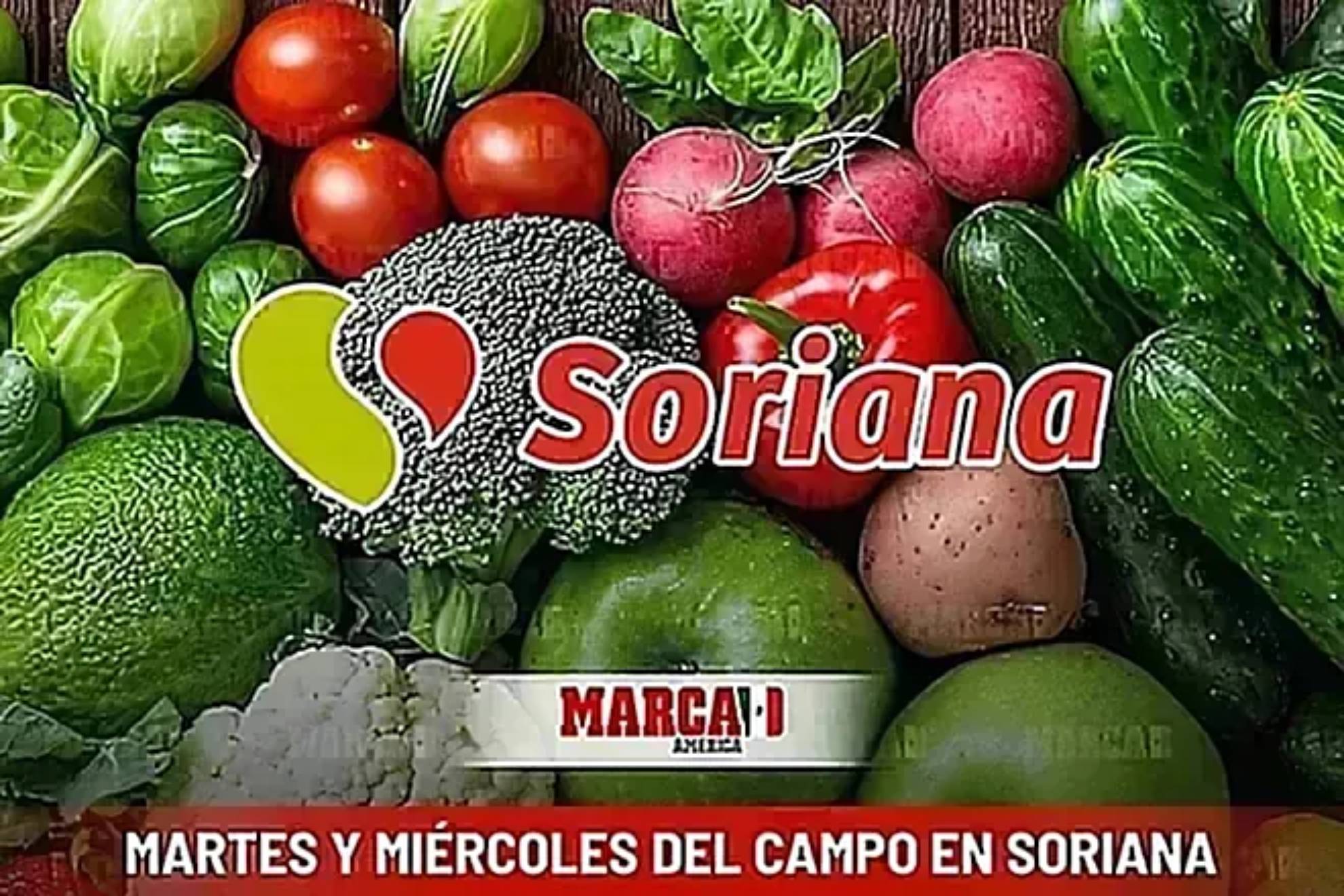 Martes y Mi�rcoles del Campo Soriana: Ofertas en frutas y verduras para el 31 marzo y 1 de abril 2026