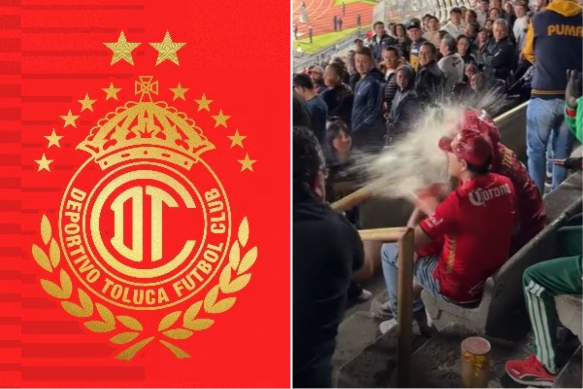 Toluca busca a los aficionados que fueron ba�ados en cerveza en CU para darles un trato digno