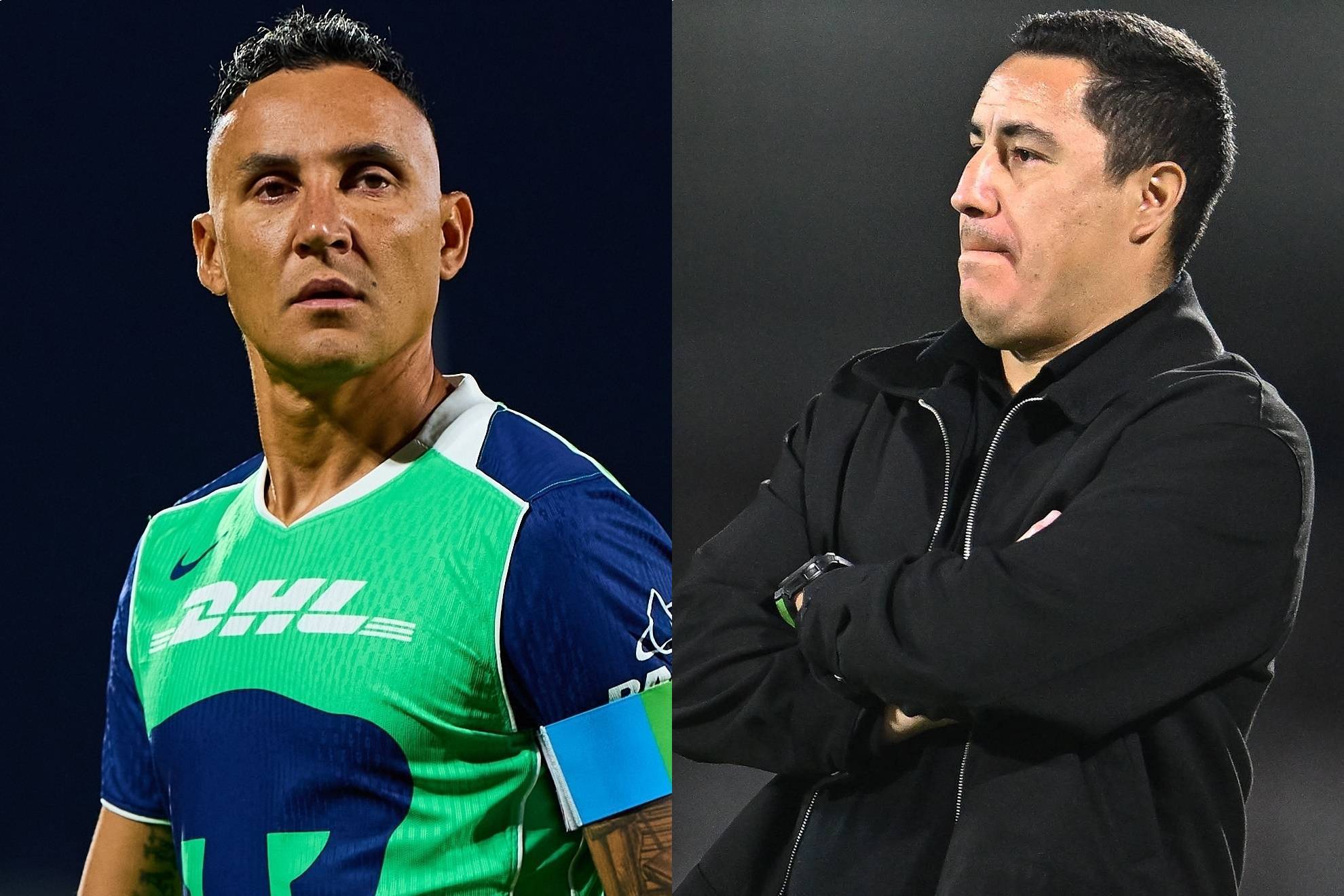Keylor Navas y Efra�n Ju�rez.