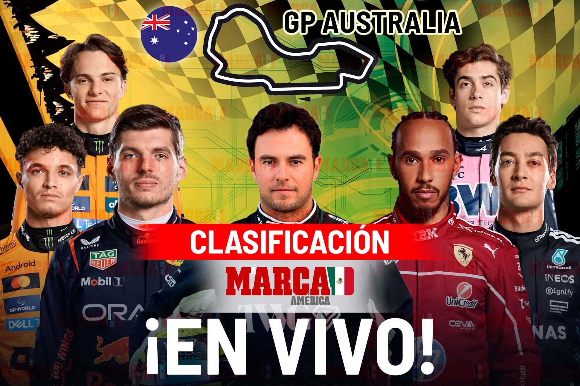 �C�mo qued� la Parrilla del Gran Premio de Australia 2026?: Checo P�rez y Bottas son eliminados y Russell se queda con la pole postion