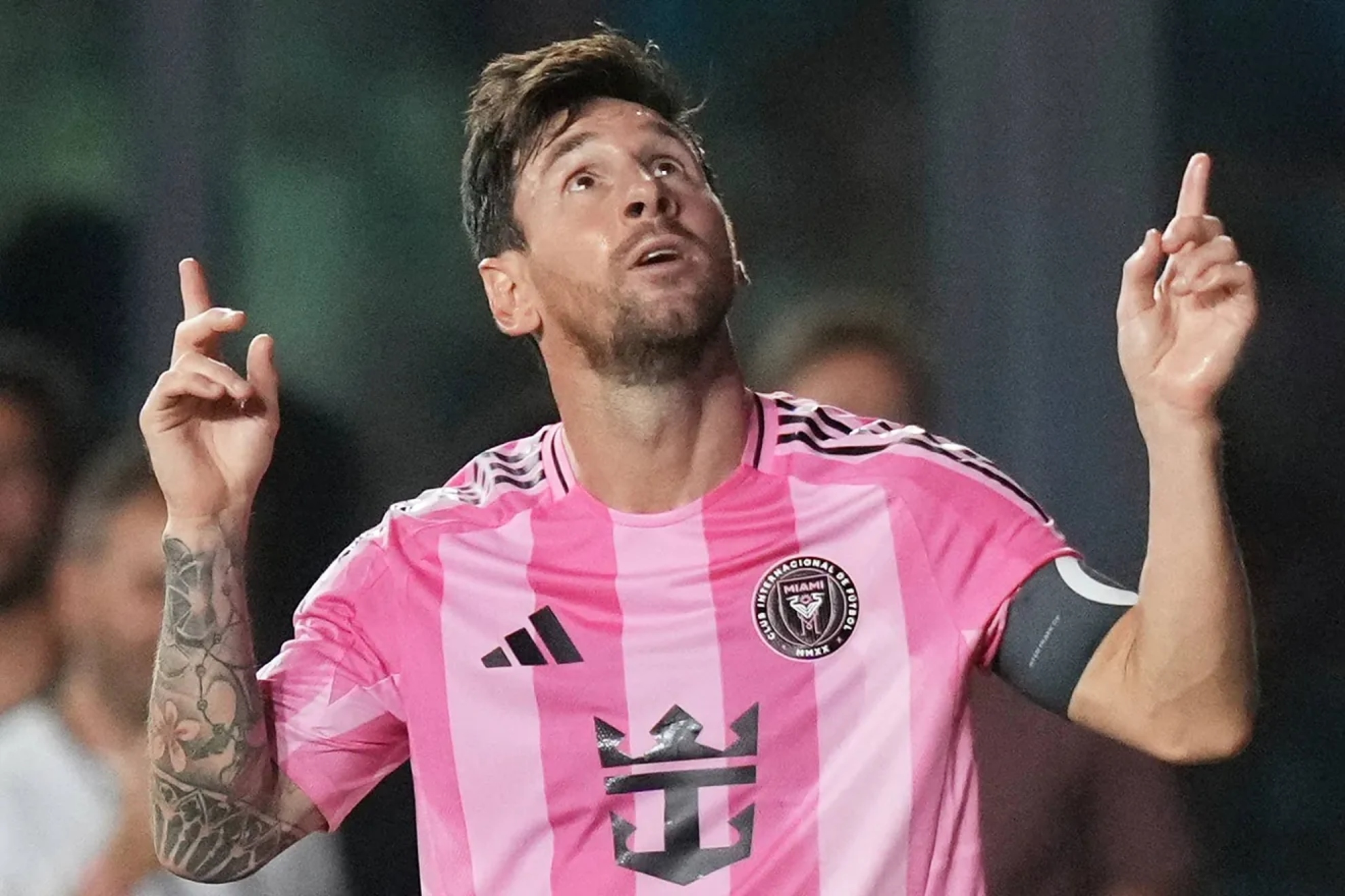 Messi celebra un gol con Inter Miami