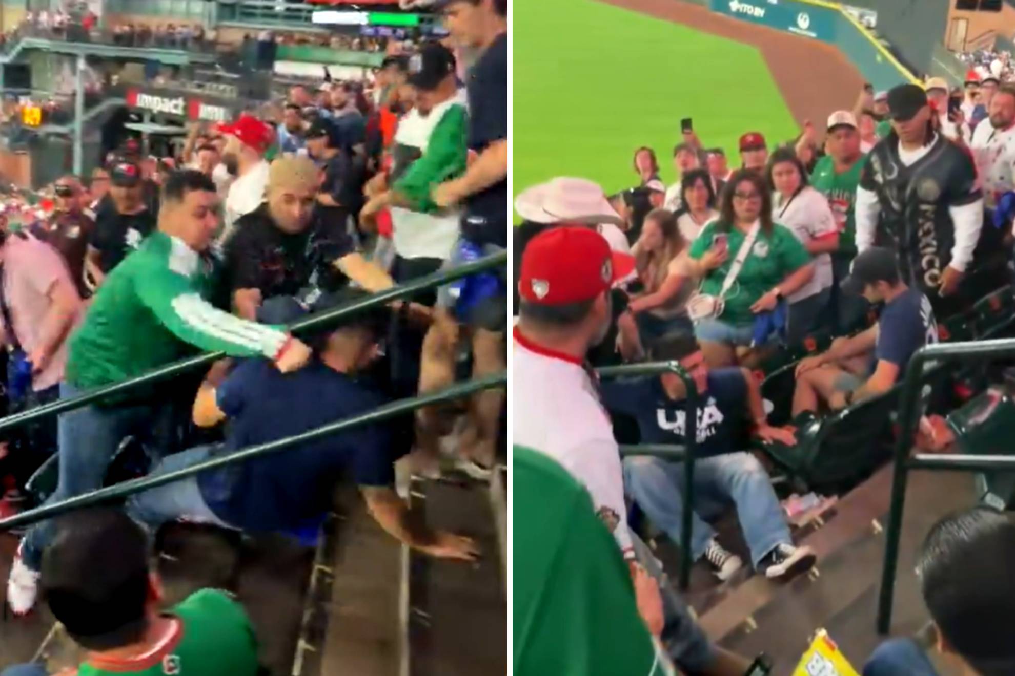 Pelea en las gradas de Daikin Park, de Houston, TX |