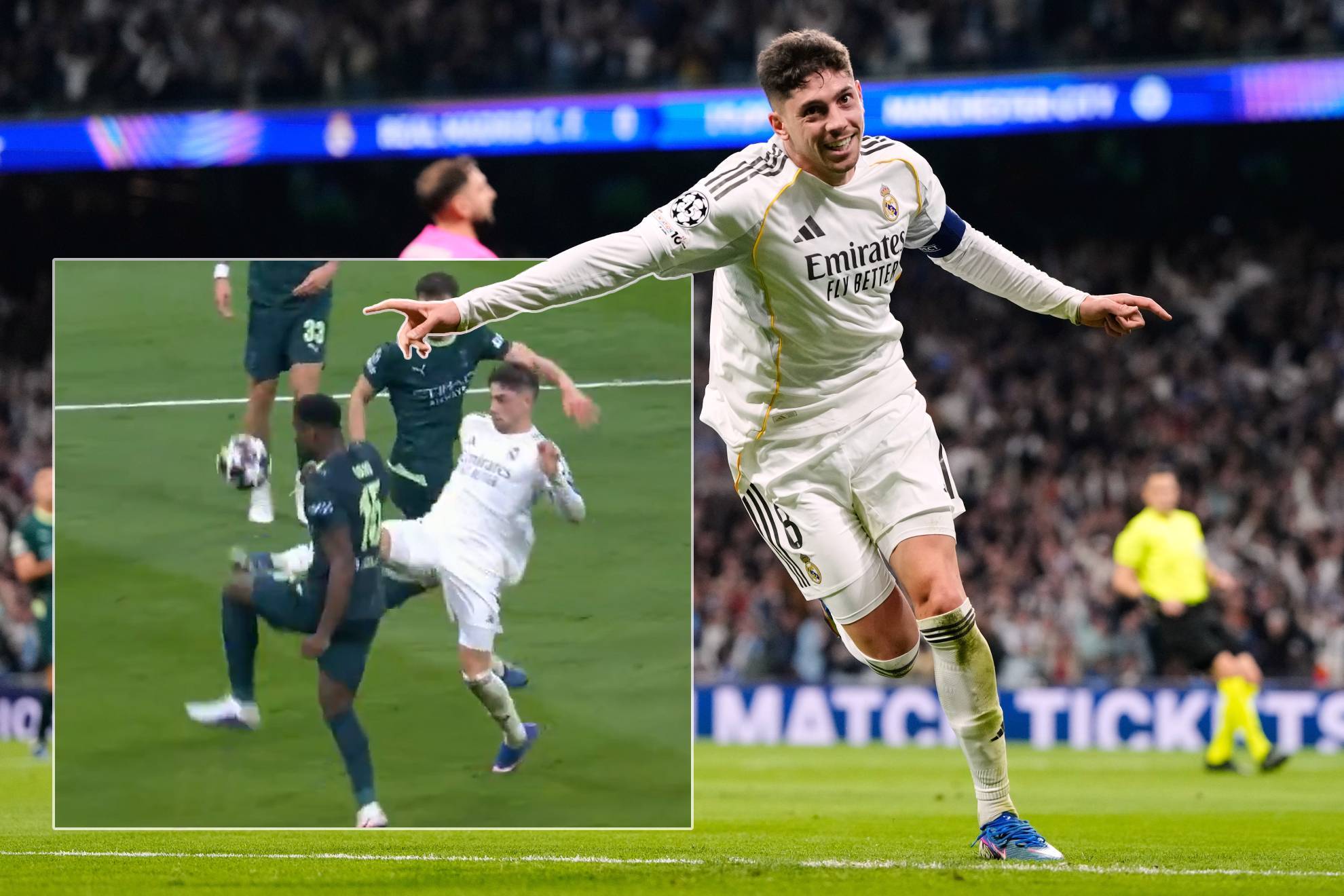 El uruguayo se visti� de Kylian Mbapp� ante los Cityzens