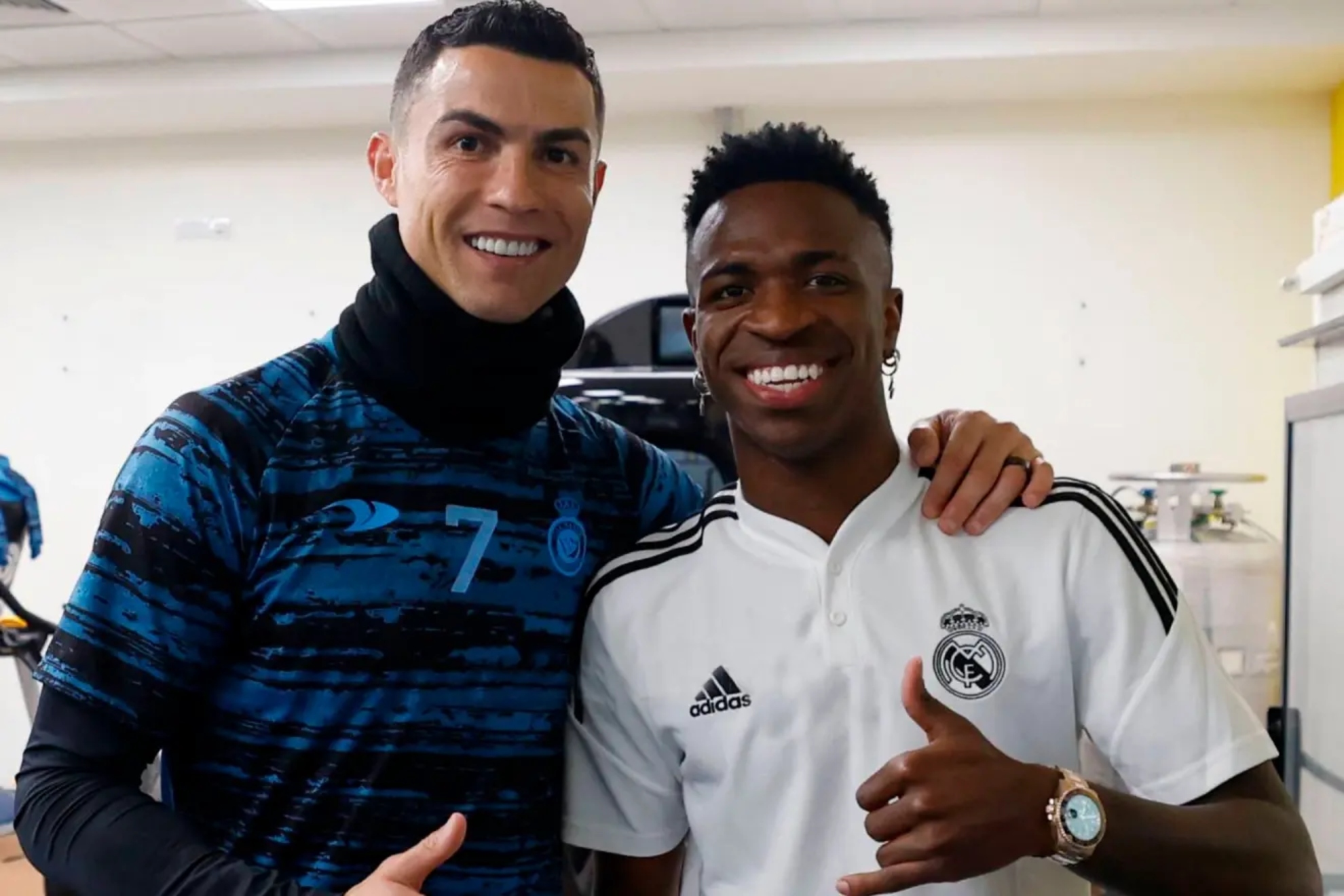 Cristiano y Vinicius, en una imagen de archivo