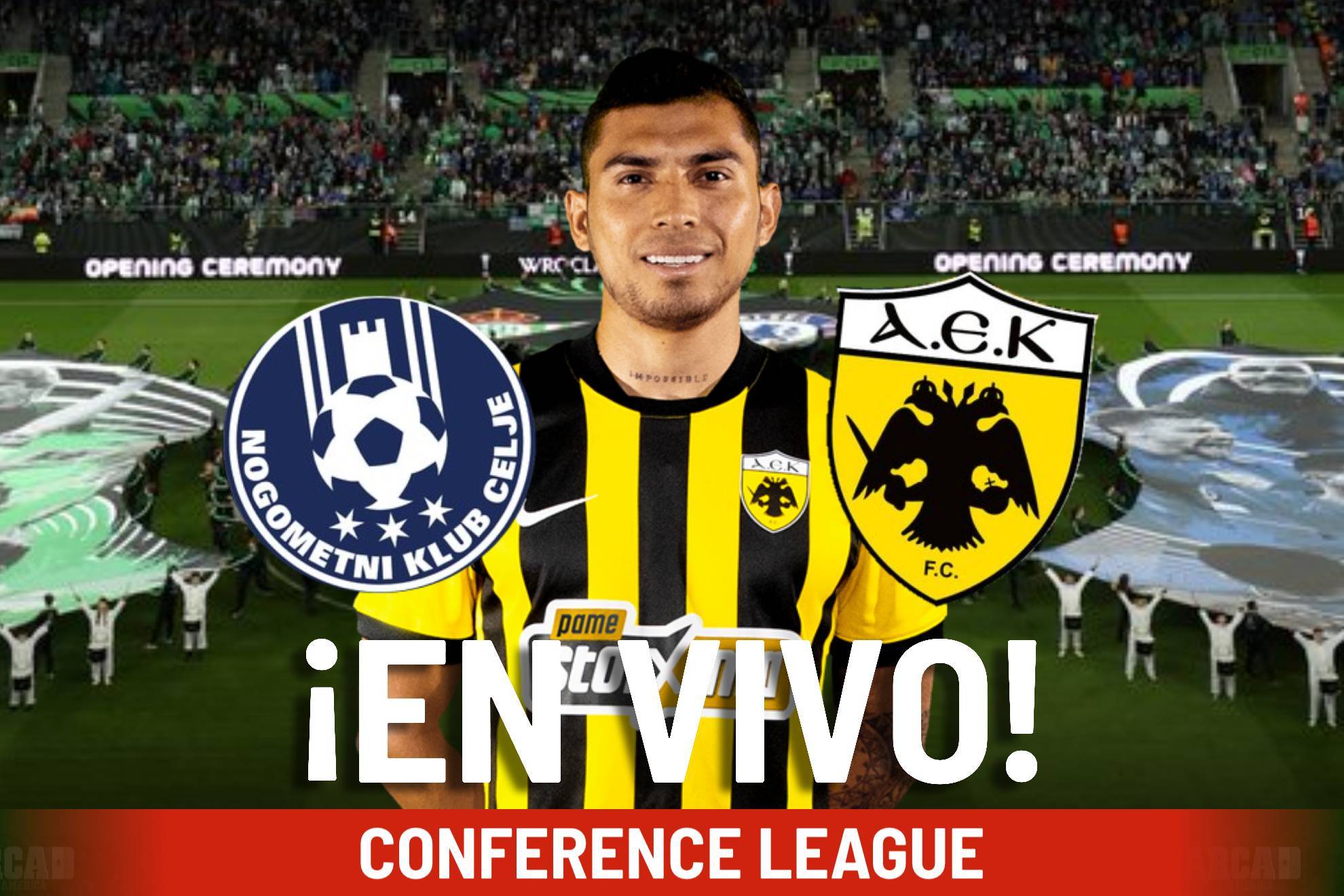 Celje vs AEK Atenas EN VIVO. Partido de Orbel�n Pineda en la UEFA Conference League 2026
