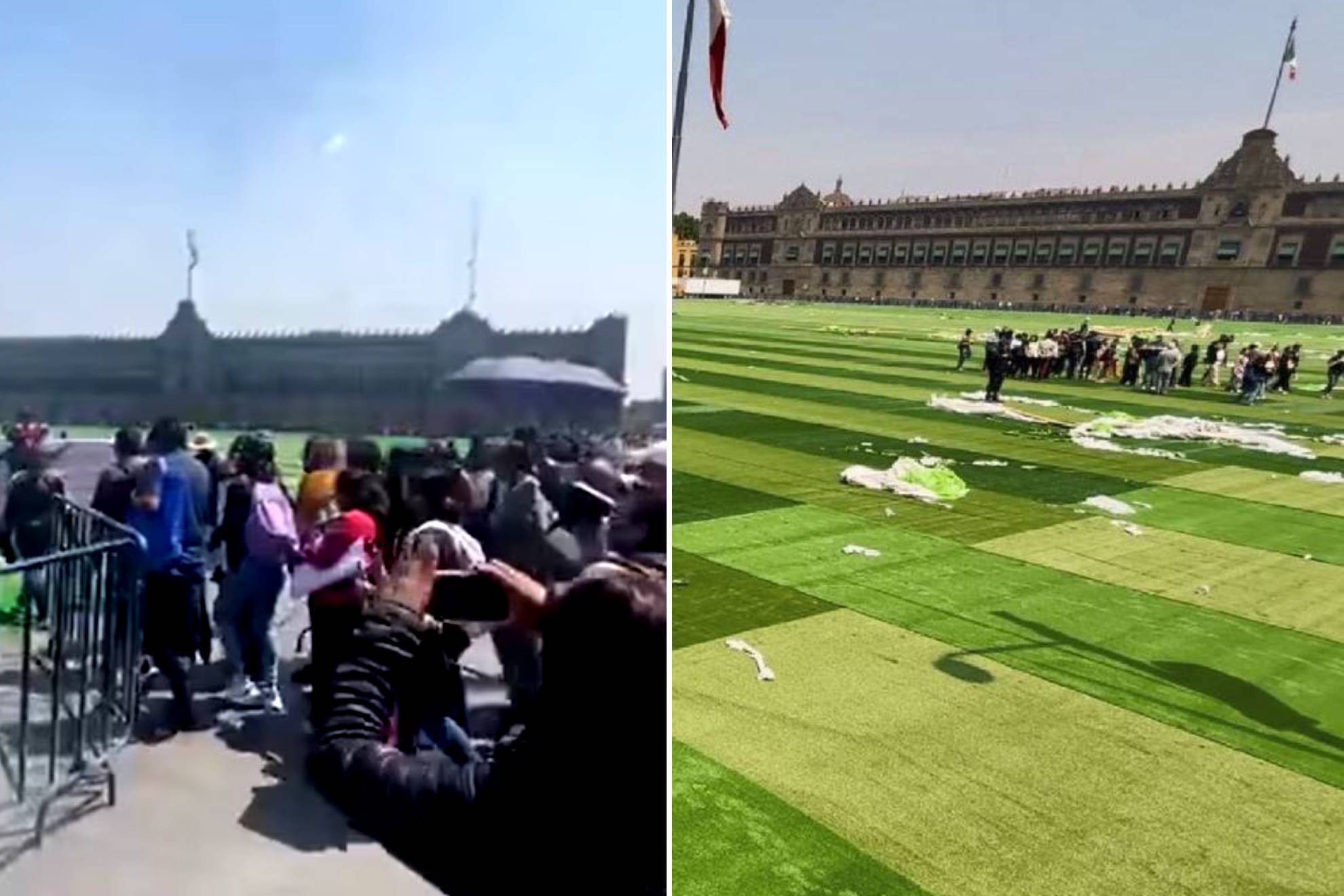 Integrantes de la CNTE invaden el z�calo capitalino |