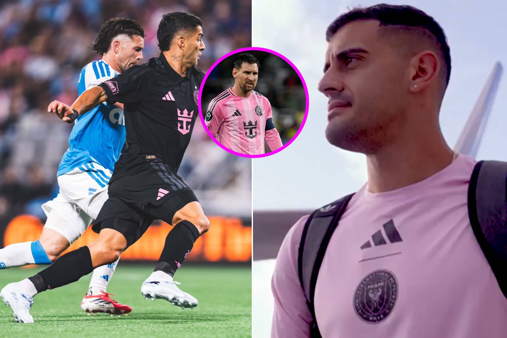 Luis Su�rez y Germ�n Berterame ante Charlotte sin Messi en la cancha |