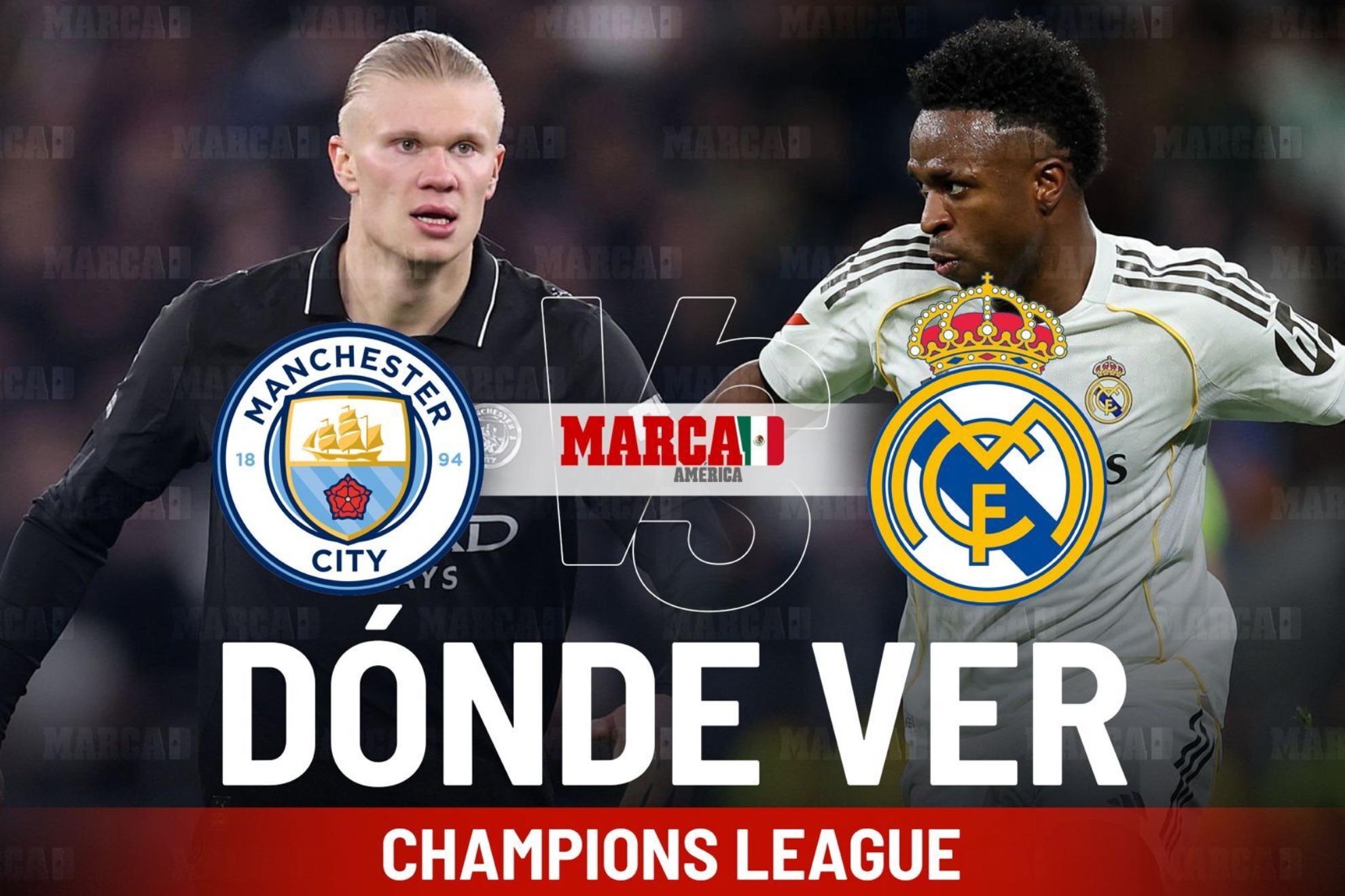 Manchester City vs Real Madrid: D�nde ver a qu� hora inicia el partido de Haaland vs Vinicius en octavos de Champions