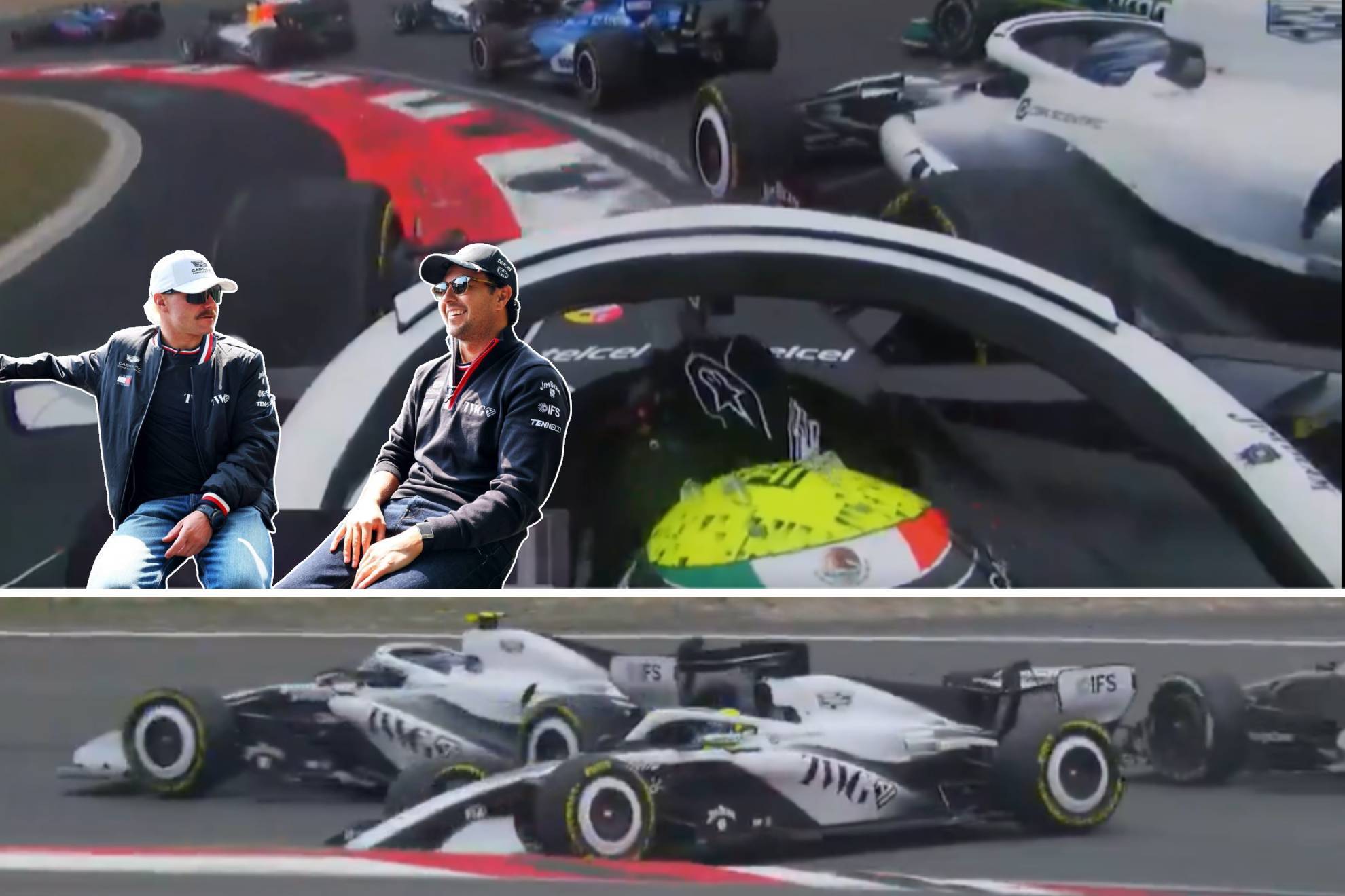 El mexicano se fue de largo contra su compa�ero de Cadillac en la largada del GP China