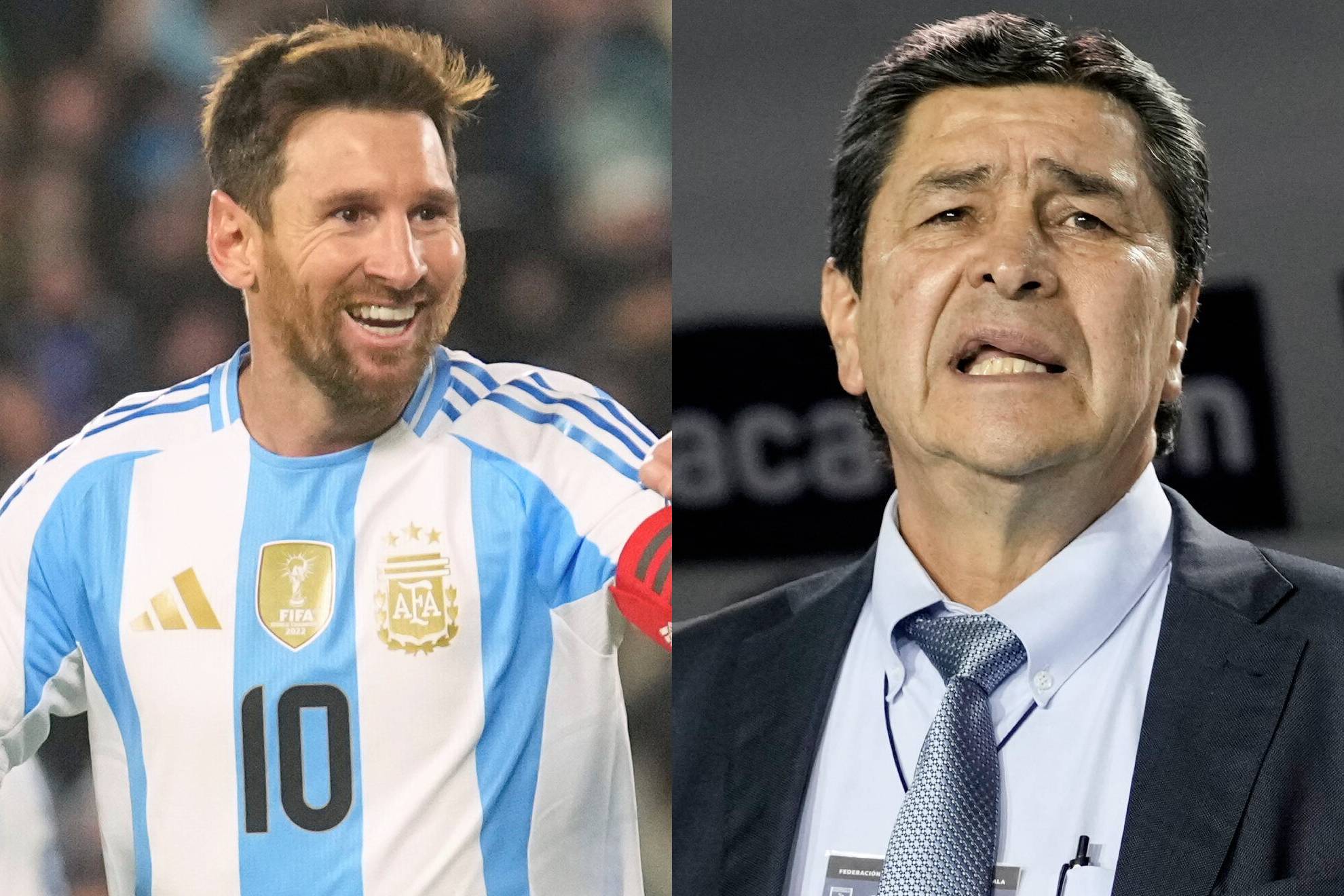 Lionel Messi y Luis Fernando Tena.