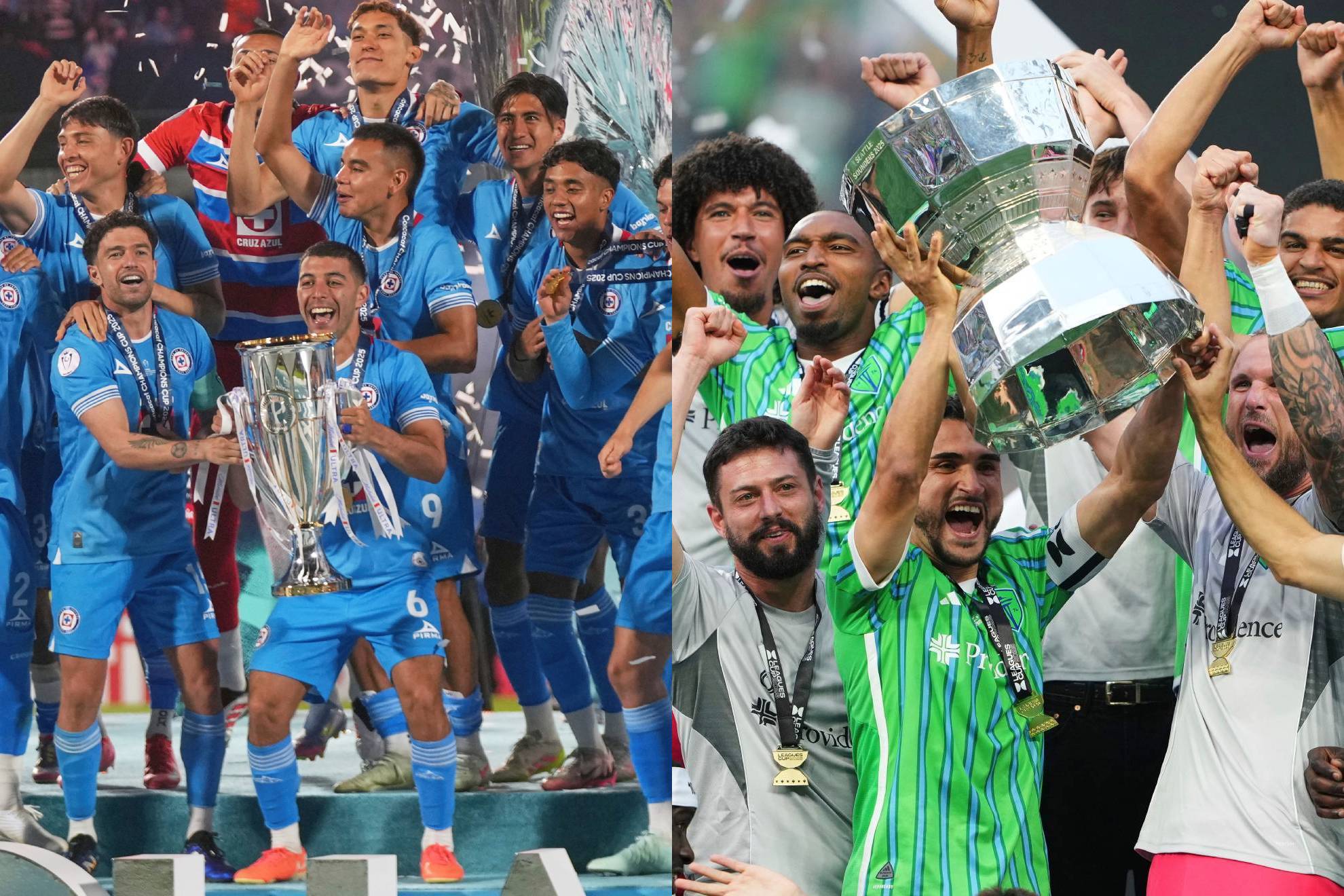 Cruz Azul y Seattle Sounders son los vigentes campeones de la Concachampions y la Leagues Cup, respectivamente.