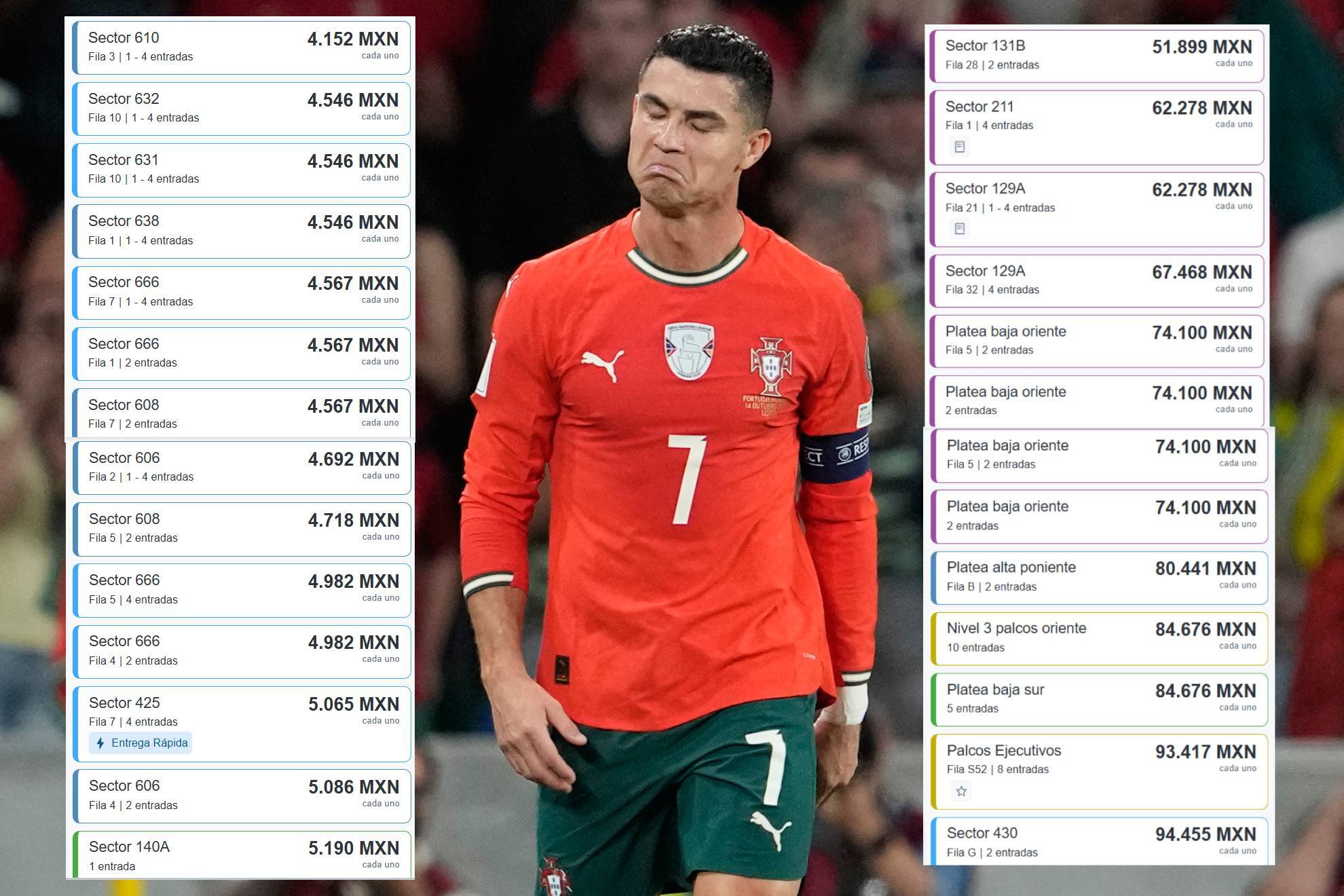 Así los precios en reventa de los boletos del México vs Portugal